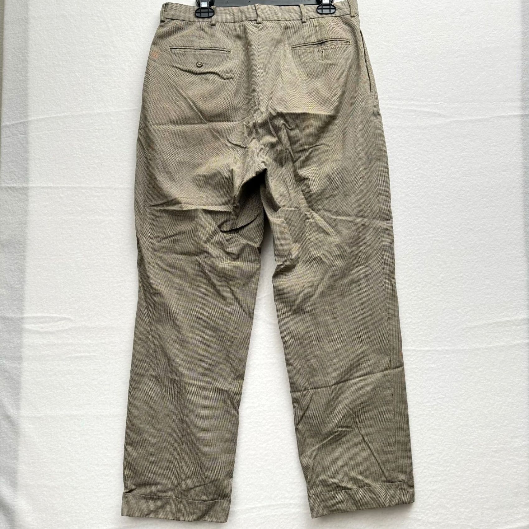 Polo Ralph Lauren VINTAGE Polo Ralph Lauren Pants Trousers Khaki Beighe/Cotton? Herringbone Pleated 34x30 Mens Straight Inseam 30 Polpo Ralph Lauren Pants Size US S / EU 44-46 / 1 - 4 Thumbnail