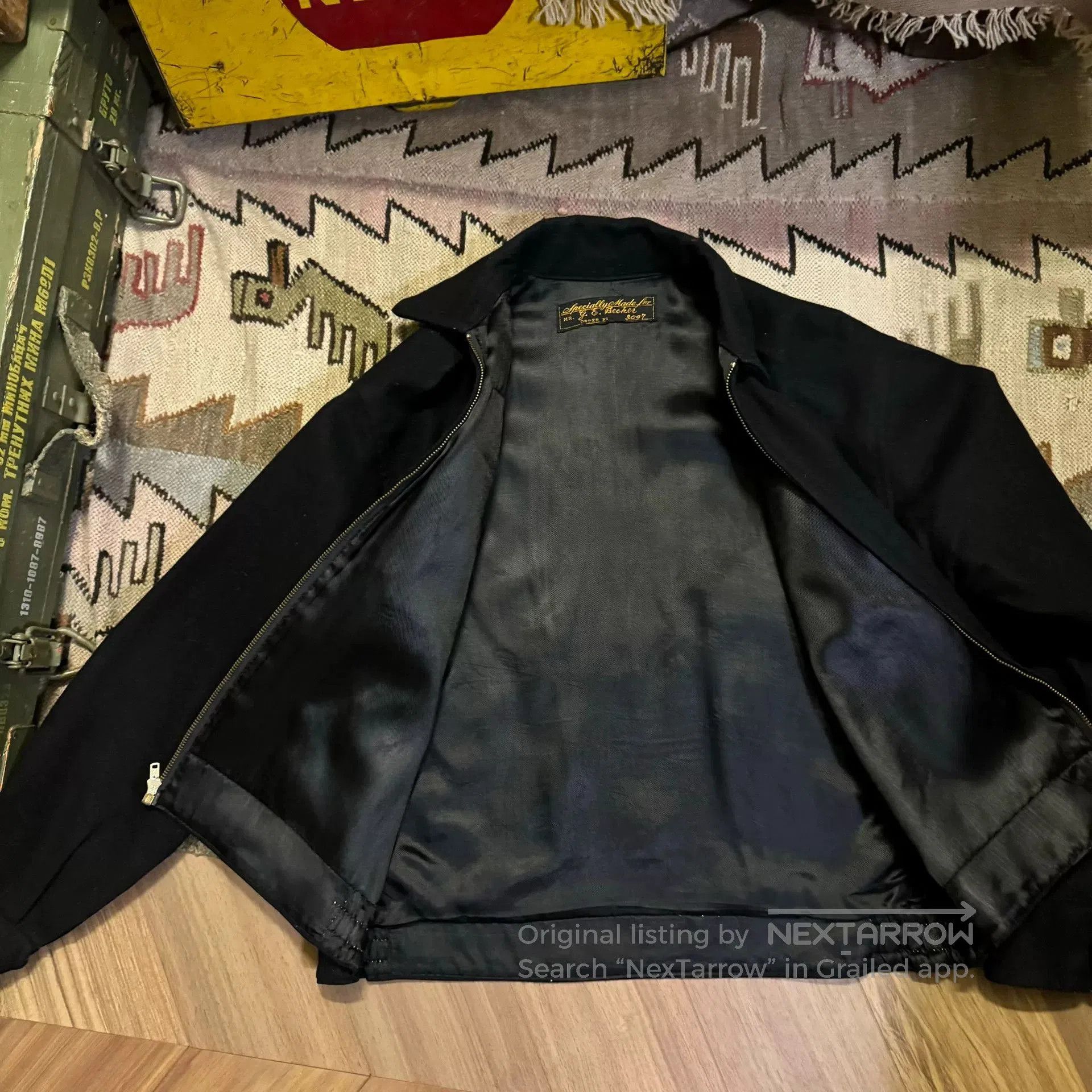 Vintage Vintage 70s Sukajan Black Jacket. Size US M / EU 48-50 / 2 - 5 Thumbnail