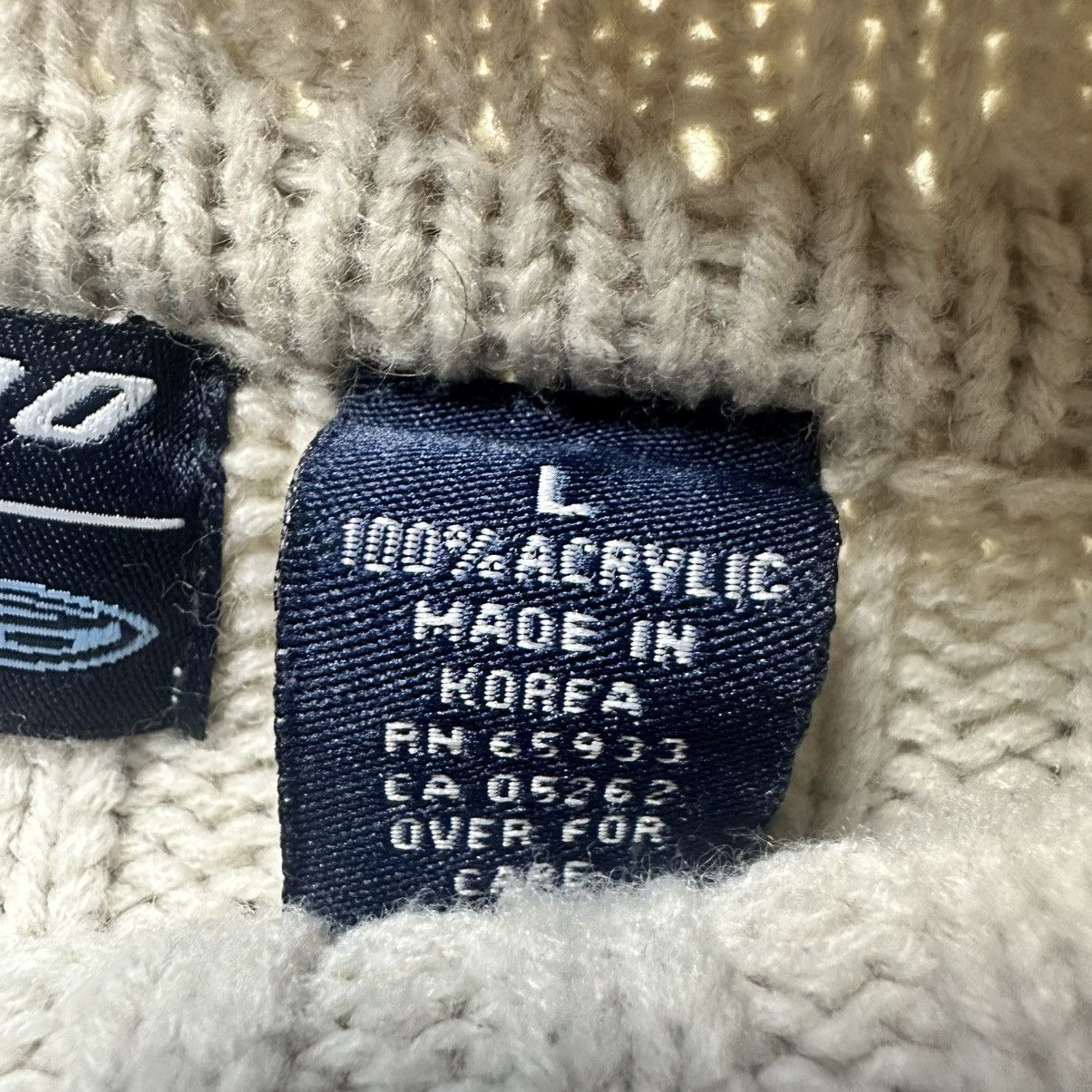 Point Zero Vintage Y2K Beige Point Zero Surf Skater Knit Sweater Size L Size US L / EU 52-54 / 3 - 4 Thumbnail