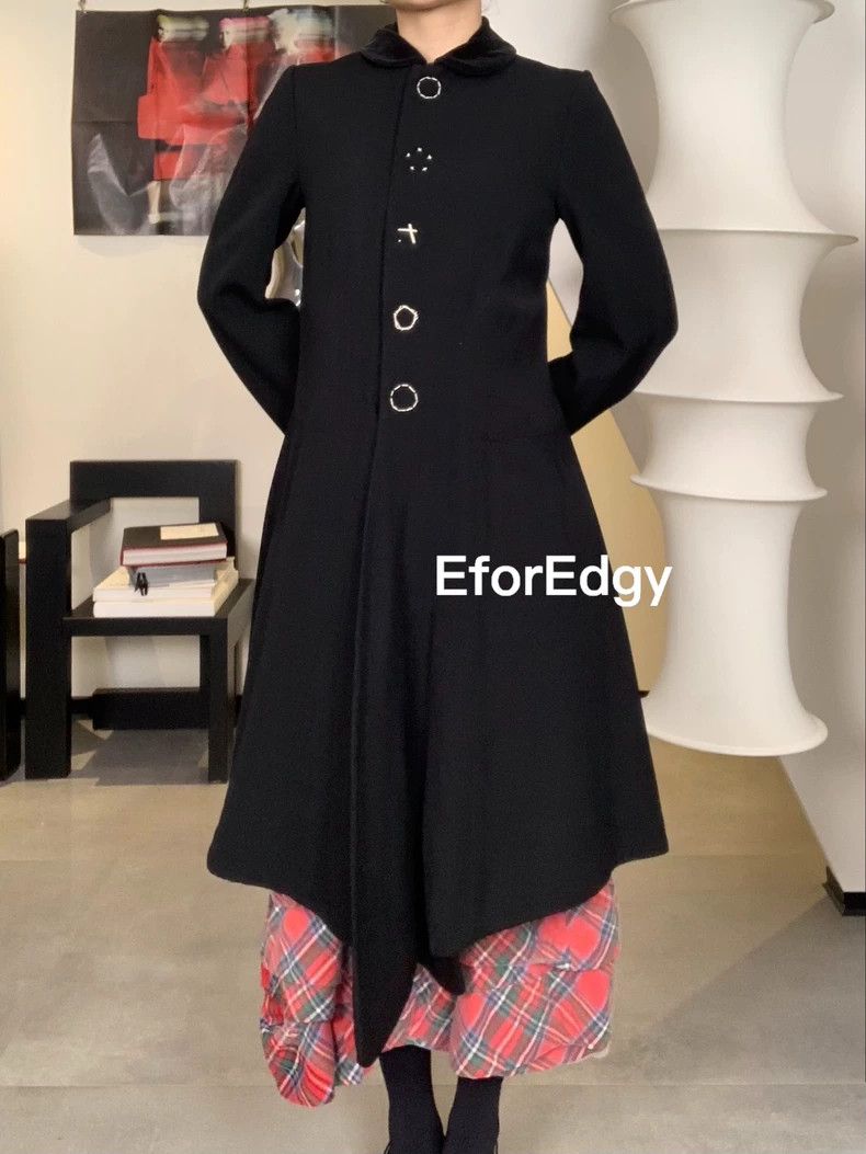 Comme des Garcons Comme Des Garcons Cute black stitched button jacket Size S / US 4 / IT 40 - 1 Thumbnail