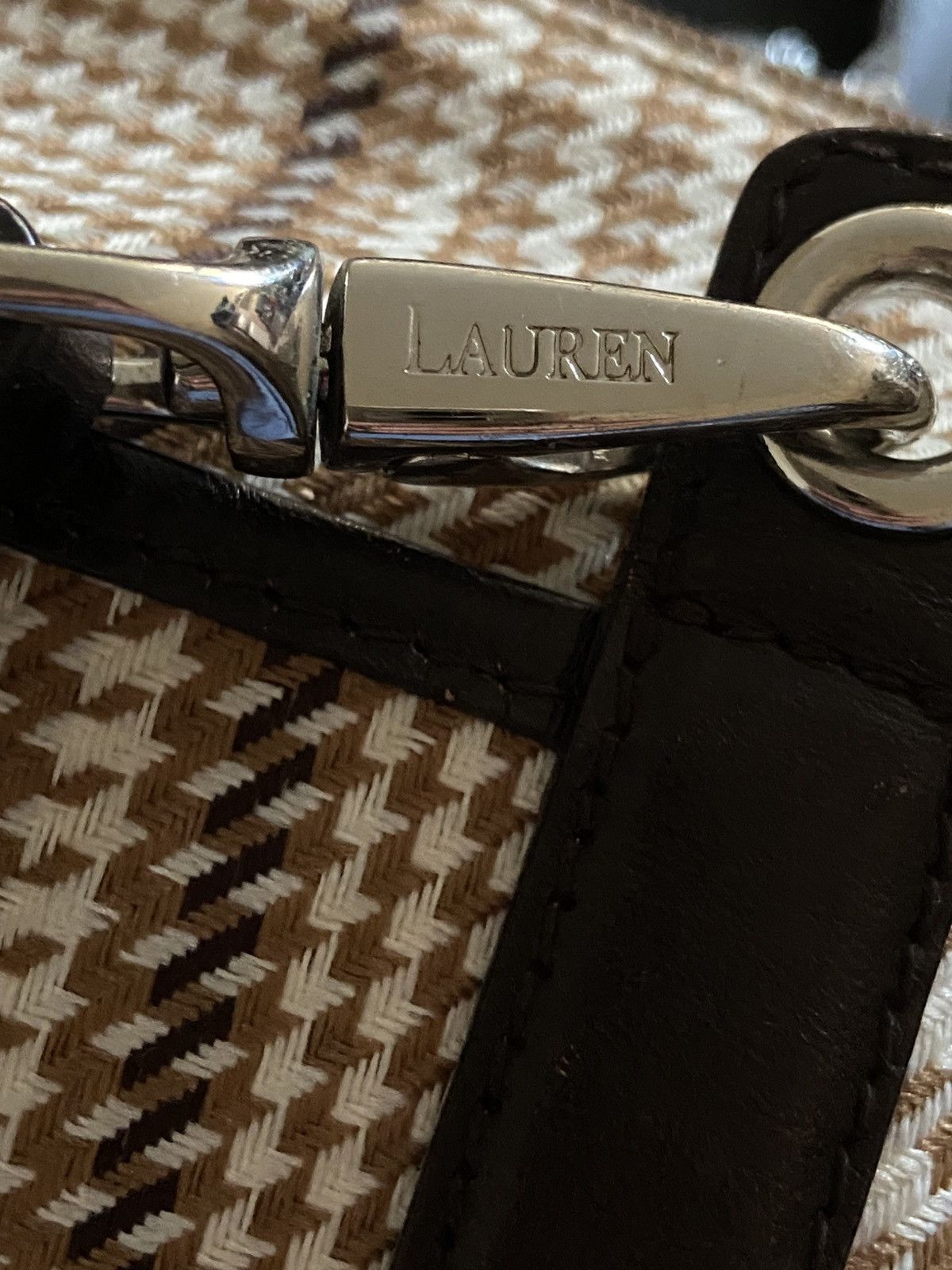 Other × Ralph Lauren Must-Have Lauren Ralph Lauren Houndstooth Plaid Bucket Tote Size ONE SIZE - 12 Thumbnail