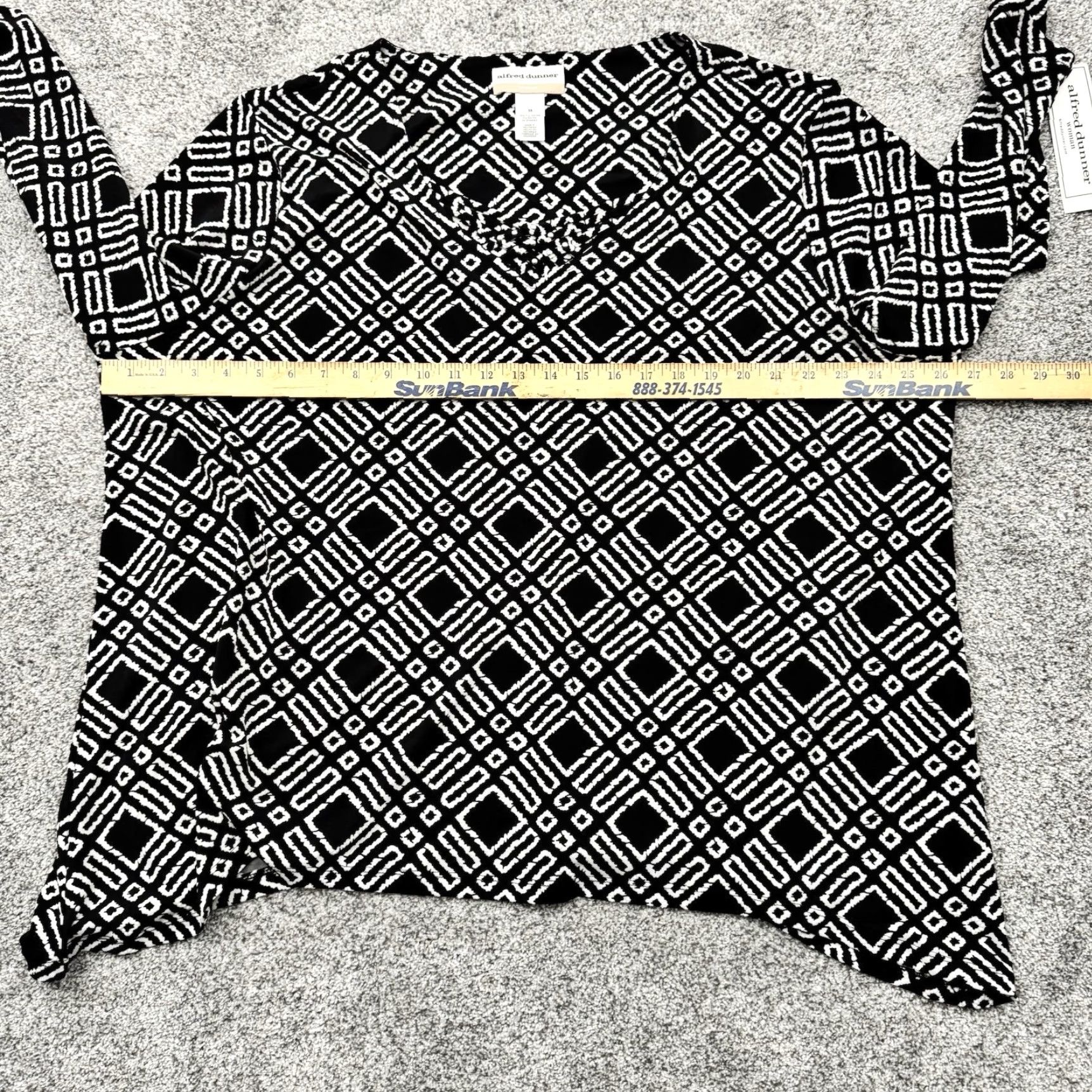 Vintage Edgy Boho Blouse Womens Plus 3X Asymmetrical Geometric Whimsigoth Dark Fairy Size XXL / US 16-18 / IT 52-54 - 4 Thumbnail