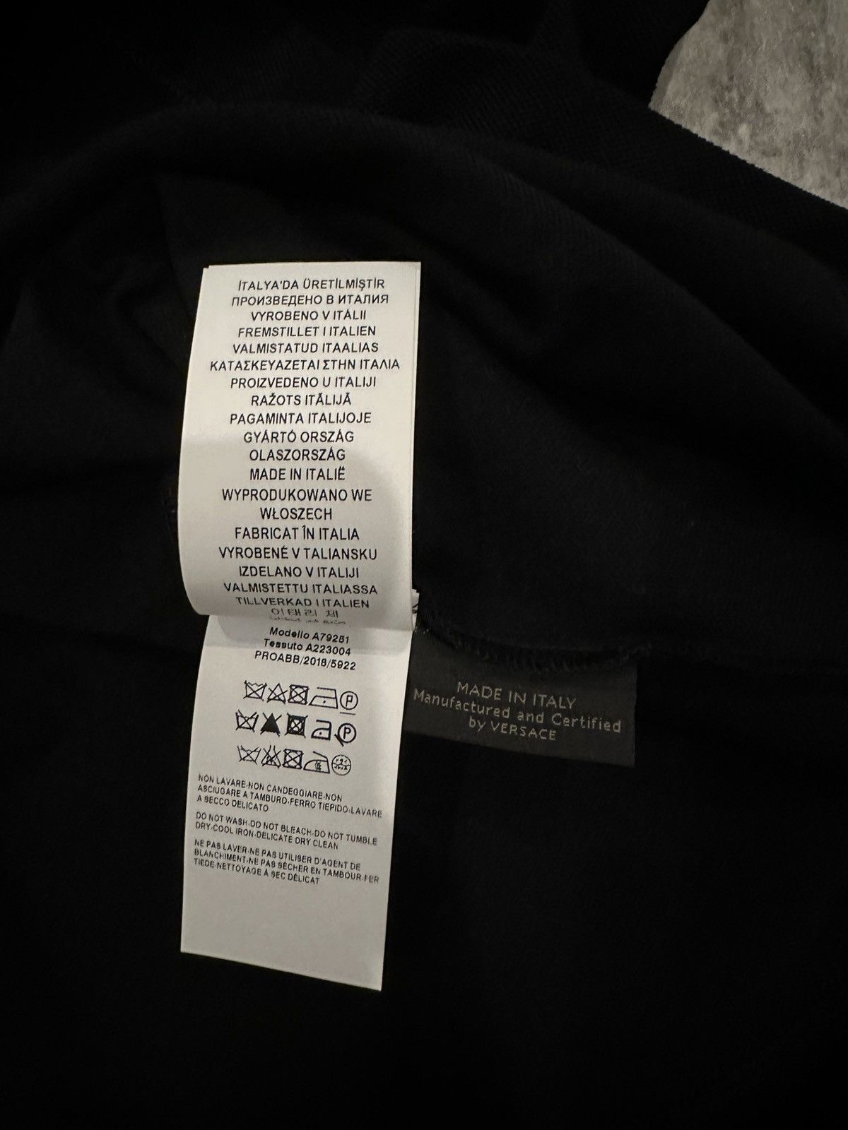 Versace Versace Black and Gold Polo Shirt Size US XS / EU 42 / 0 - 5 Thumbnail