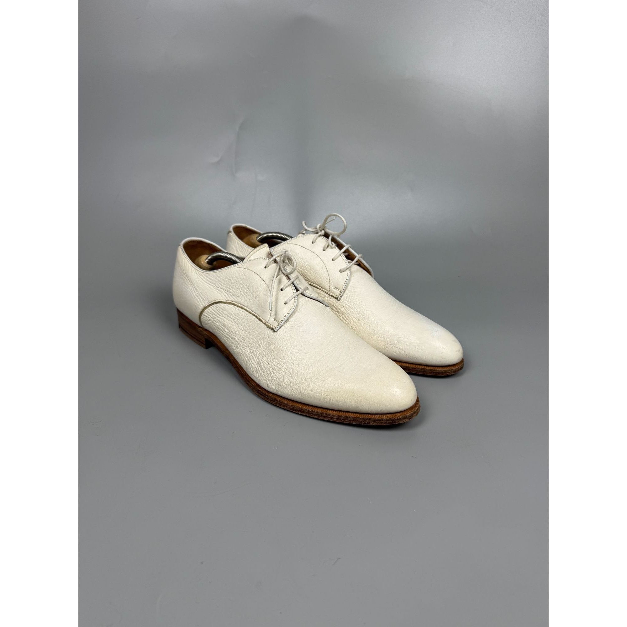 Church's Church’s White Leather Derby Shoes (Y1170) Size US 10.5 / EU 43-44 - 2 Thumbnail