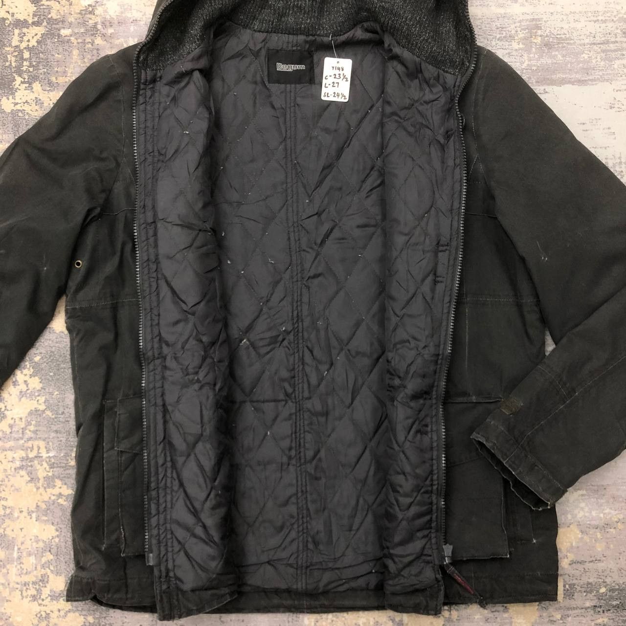 Japanese Brand Y148. BEGUM JAPAN QUILTED CHORE JACKET Size US M / EU 48-50 / 2 - 4 Thumbnail