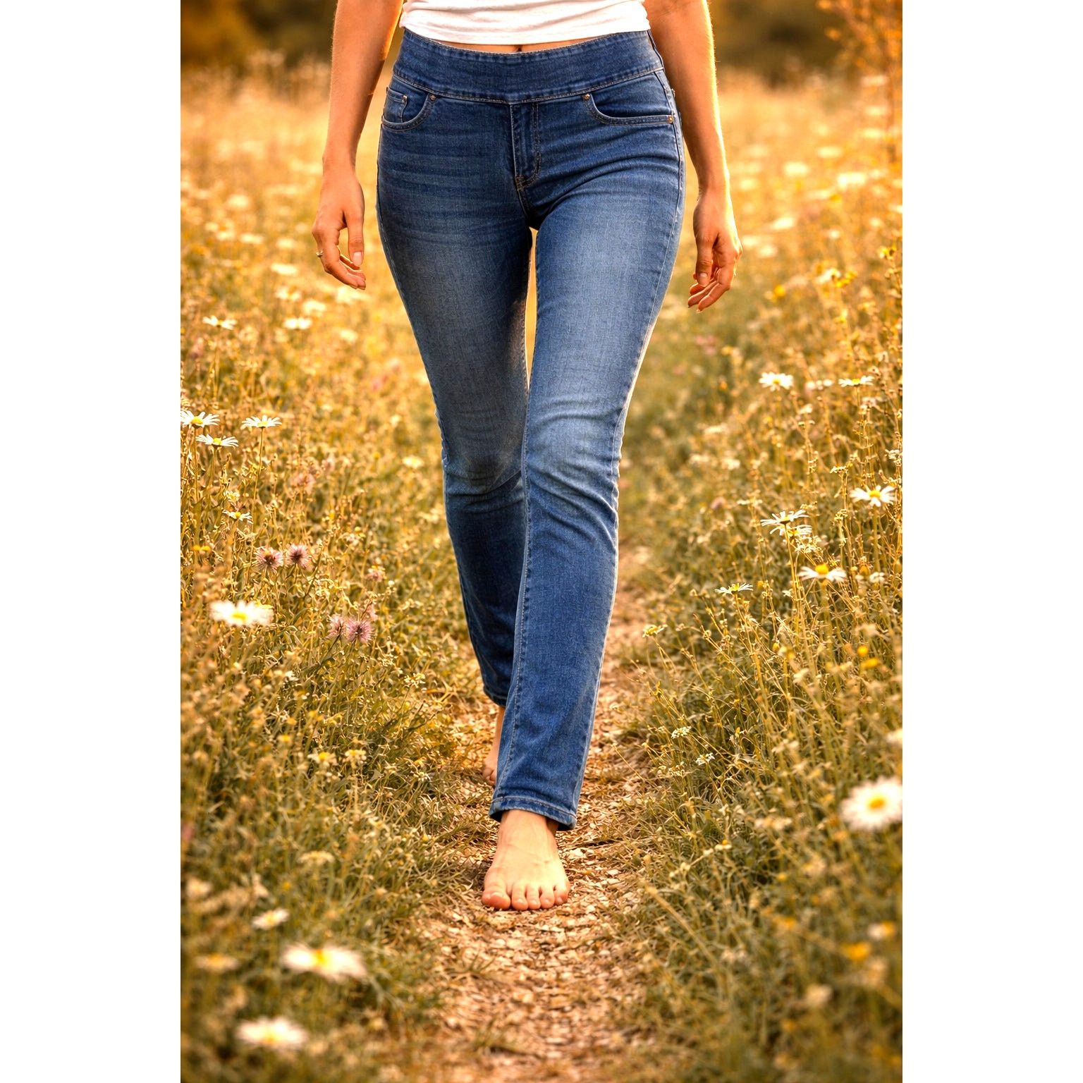 Free People Free People Pull On Side Zipper Coyote Wash Jeans 30 Size 30" / US 8 / IT 44 - 1 Thumbnail