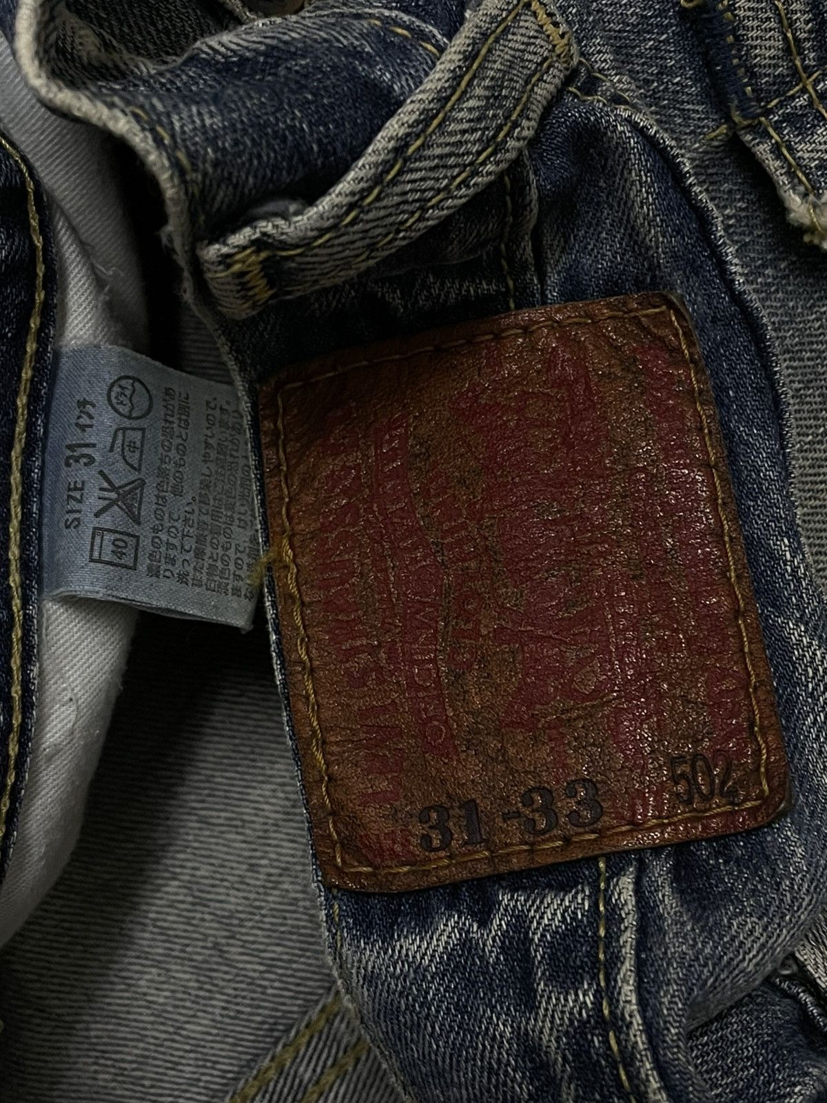 Levi's Vintage Clothing VINTAGE 502 LEVIS 90S DESIGNER USA DISTRESSED DIRTY OG DENIM Size US 29 - 17 Thumbnail