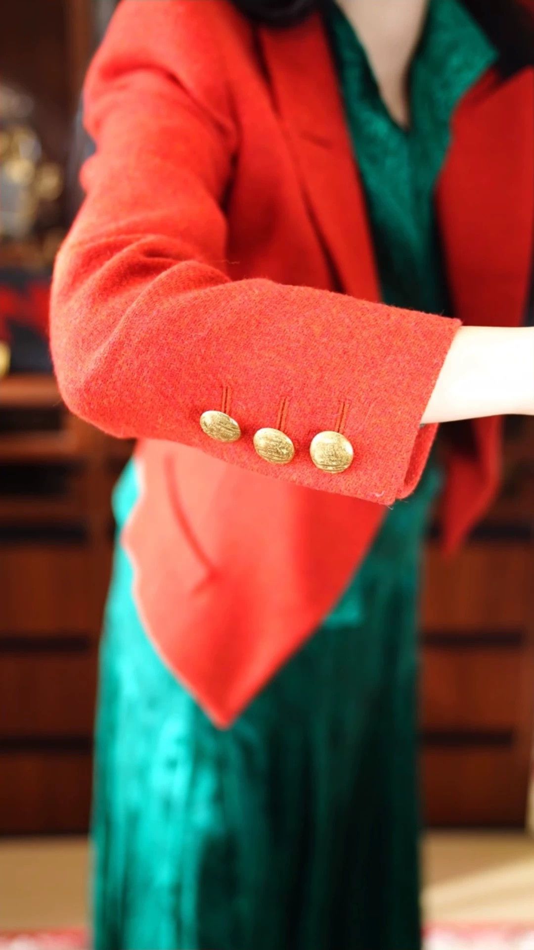 Yves Saint Laurent YSL Rive Gauche 1990s Orange Wool Short Blazer Size XS / US 0-2 / IT 36-38 - 1 Thumbnail
