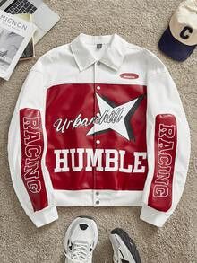 Other “HUMBLE” Racing Varsity Jacket – Red & White 🔥 Size US L / EU 52-54 / 3 - 2 Thumbnail