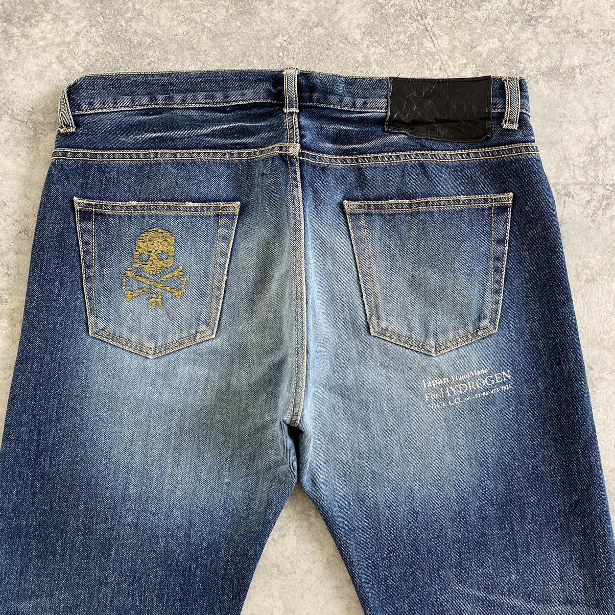 HYDROGEN Hydrogen made In Japan Skull 💀 Goth Denim Jeans Size US 32 / EU 48 - 2 Thumbnail