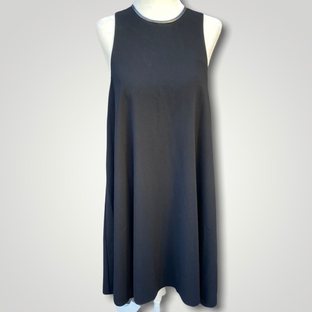 T by Alexander Wang T Alexander Wang Leather Trimmed Crepe Melange Trapeze Raw C Size XS / US 0-2 / IT 36-38 - 4 Thumbnail