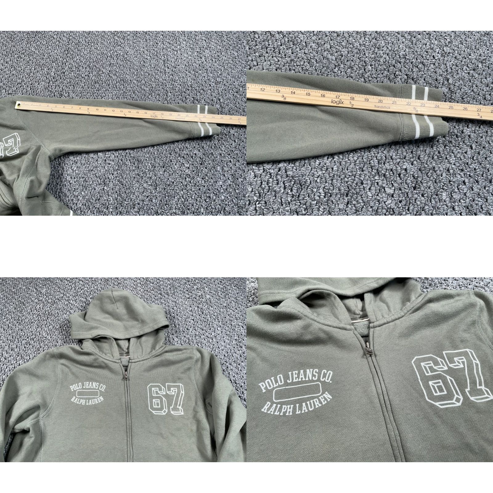 Polo Ralph Lauren Polo Jeans Ralph Lauren Hoodie Women's XL Green Full Zip Geometric 90s Preppy Womens Size XL / US 12-14 / IT 48-50 - 8 Thumbnail