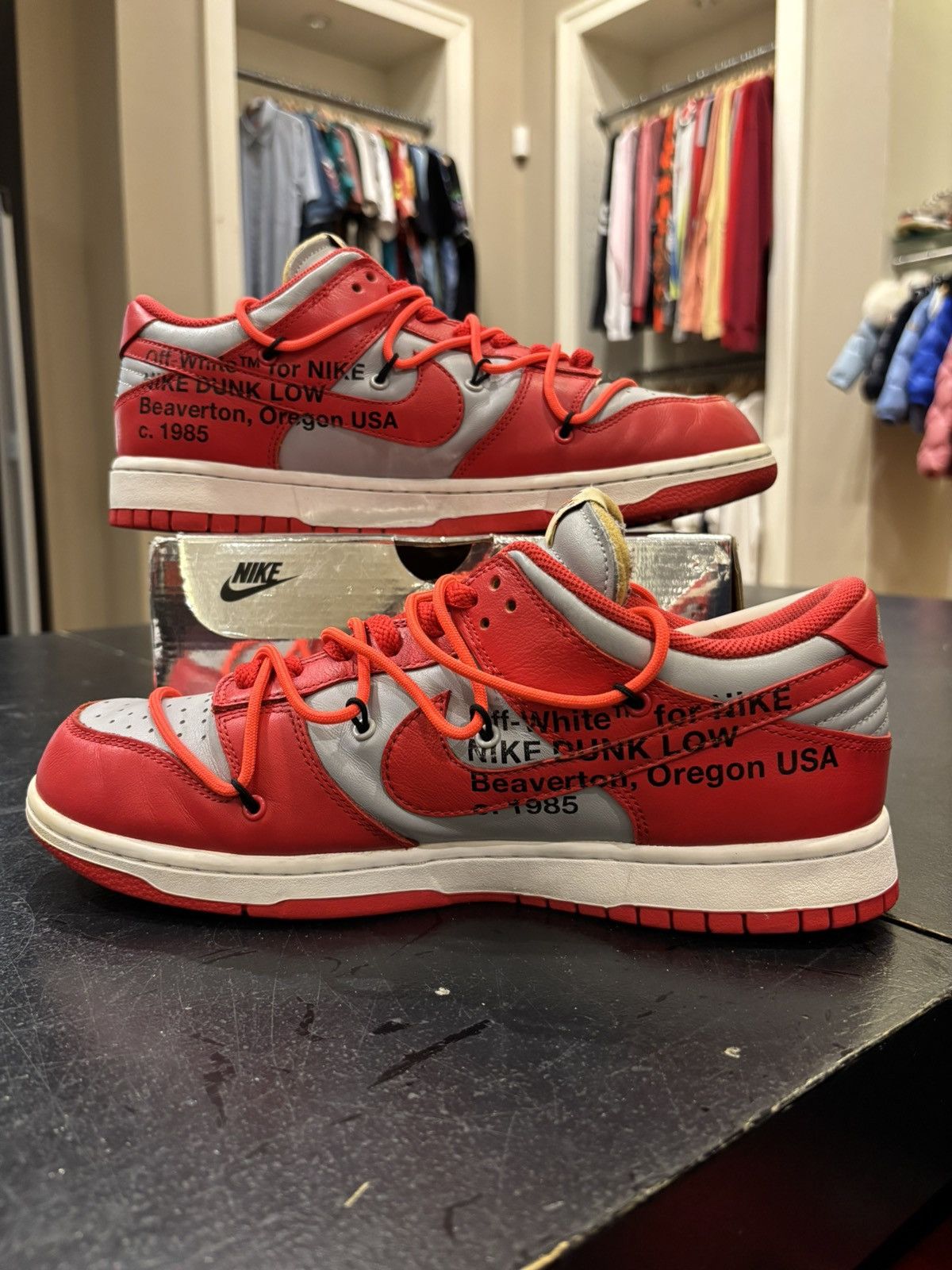 Nike × Off-White Nike dunk off white university red Size US 10 / EU 43 - 5 Thumbnail