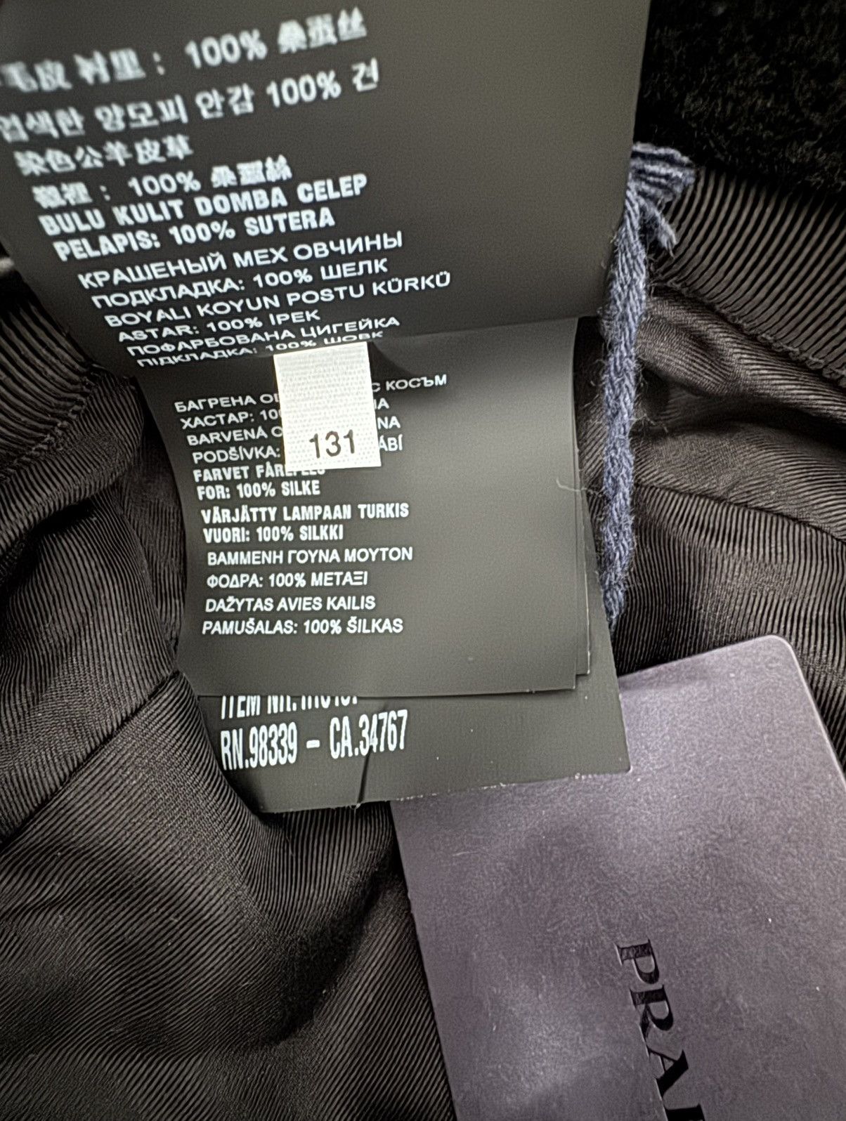 Prada Prada Shearling bucket hat black S Size ONE SIZE - 8 Thumbnail