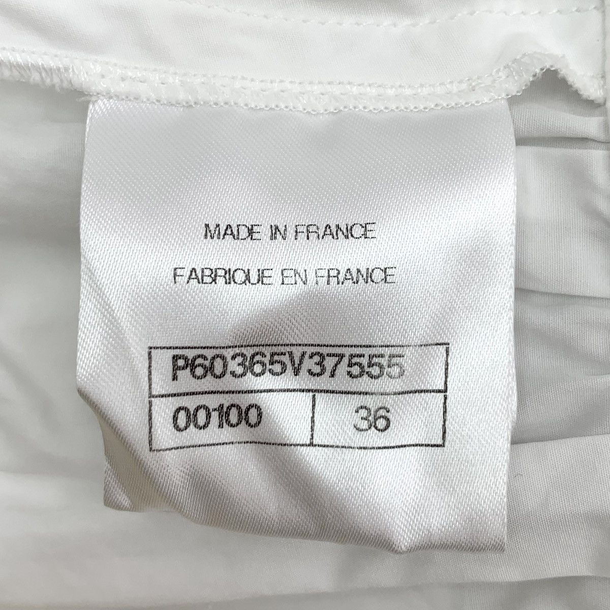 Chanel Chanel White Pleated Cotton Lapel Short Sleeve Dress K26WX Size XS / US 0-2 / IT 36-38 - 7 Thumbnail