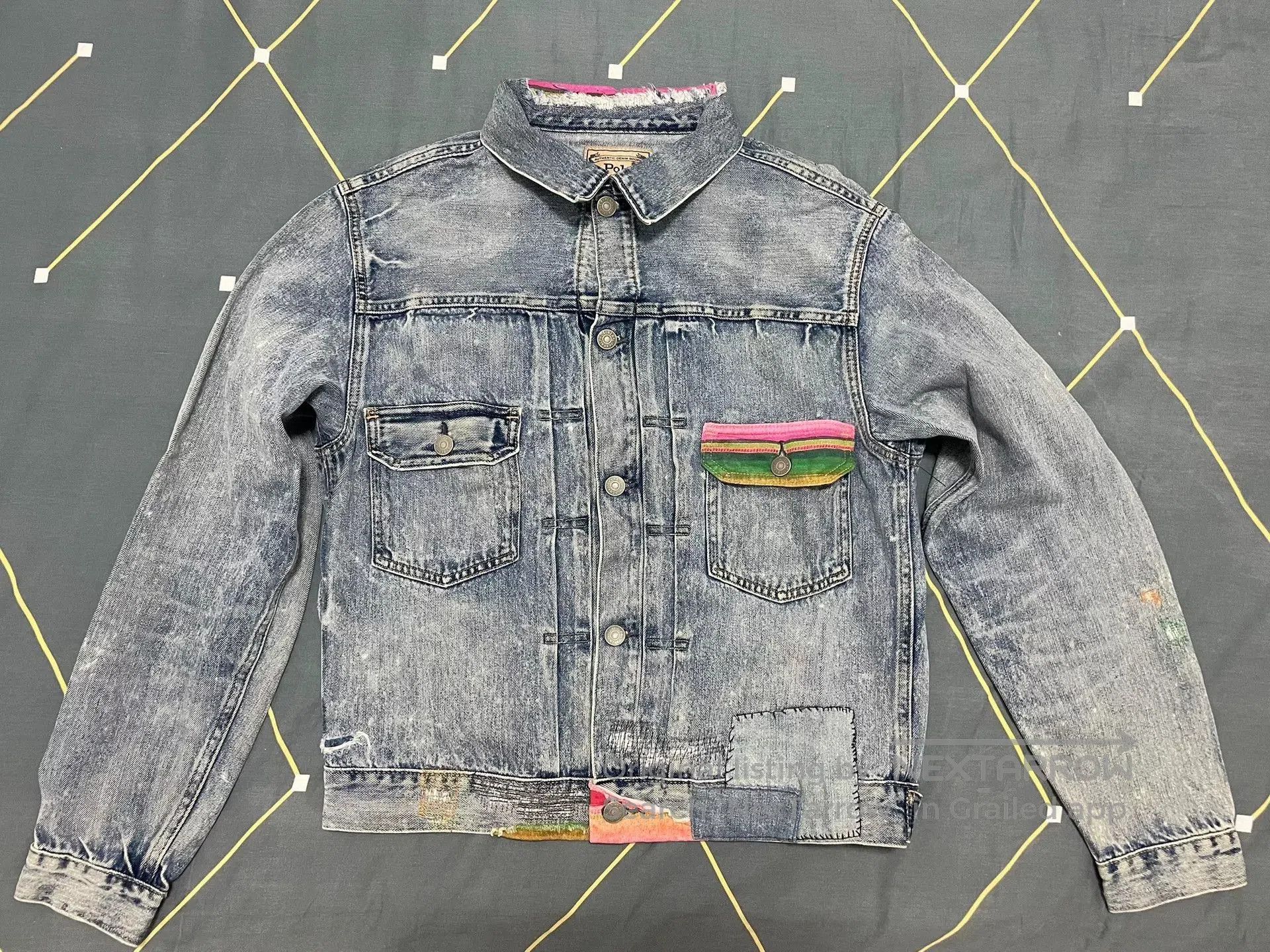 Polo Ralph Lauren Polo Ralph Lauren Distressed Denim Jacket. Size US S / EU 44-46 / 1 - 1 Thumbnail