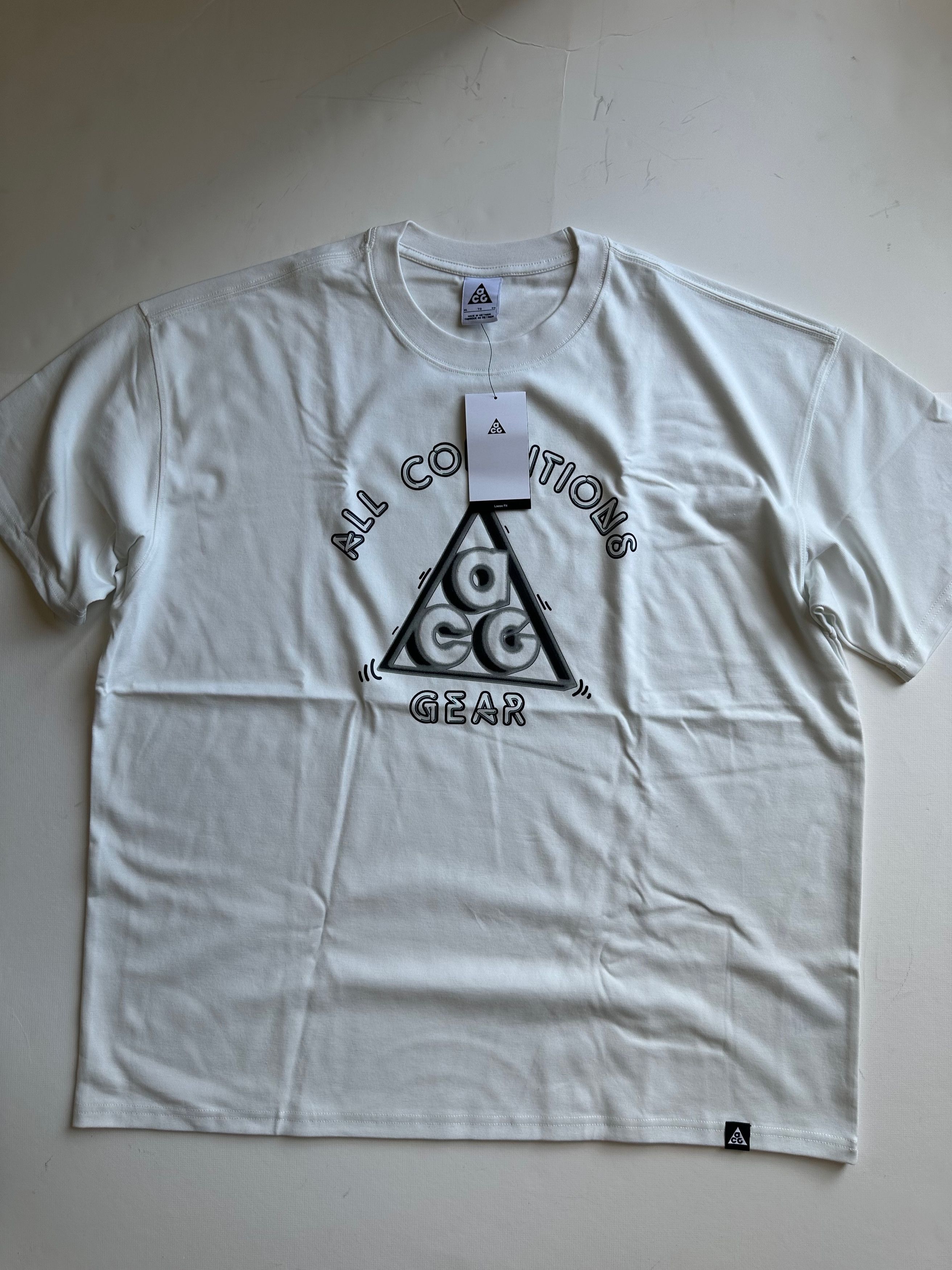 Nike ACG Nike ACG Logo Loose-fit T-Shirt - White - XL (NWT) Size US XL / EU 56 / 4 - 1 Thumbnail
