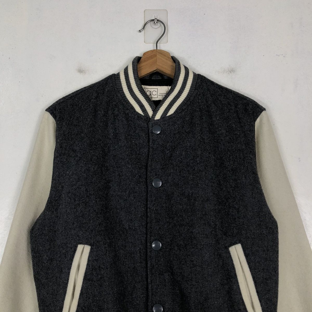 Japanese Brand 🔥Vintage Varsity Bomber Jacket Jac Japan Wool Issey Miyake Size US M / EU 48-50 / 2 - 3 Thumbnail