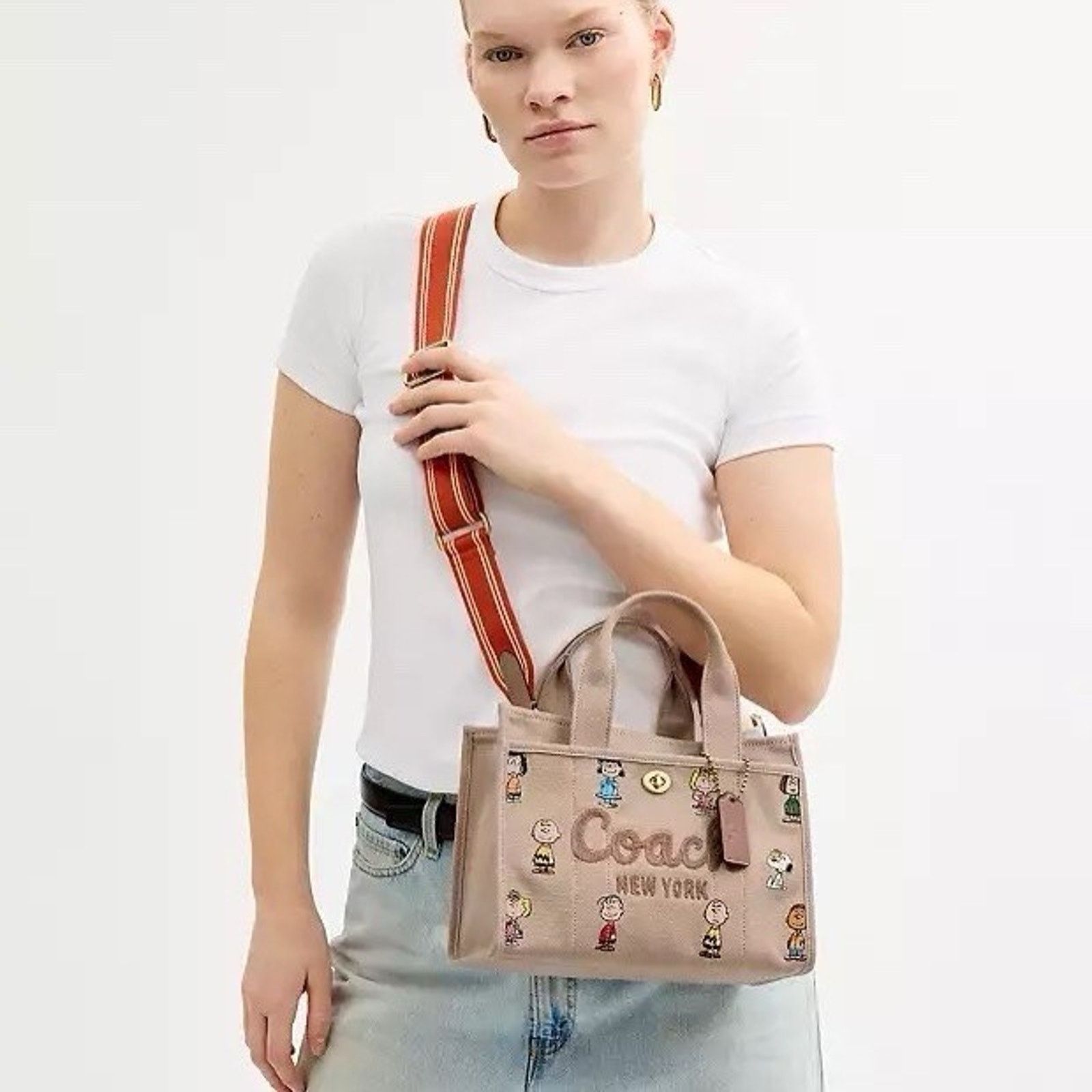 Coach NWT Limited COACH x PEANUTS Cargo Tote Bag 26 CBH43 Canvas Size ONE SIZE - 9 Thumbnail