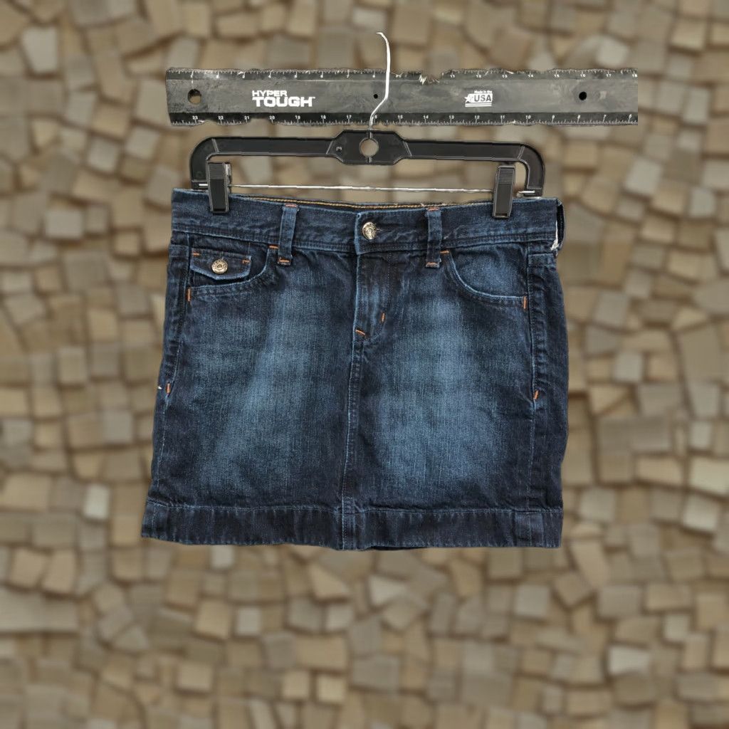 Old Navy Old Navy Skirt Pencil Womens Size 2 Blue Denim Midi Regular Blue Cotton-Polyester-Spandex Logo Vintage No Accessories N/A Waitsmith Size 26" / US 2 / IT 38 - 1 Thumbnail