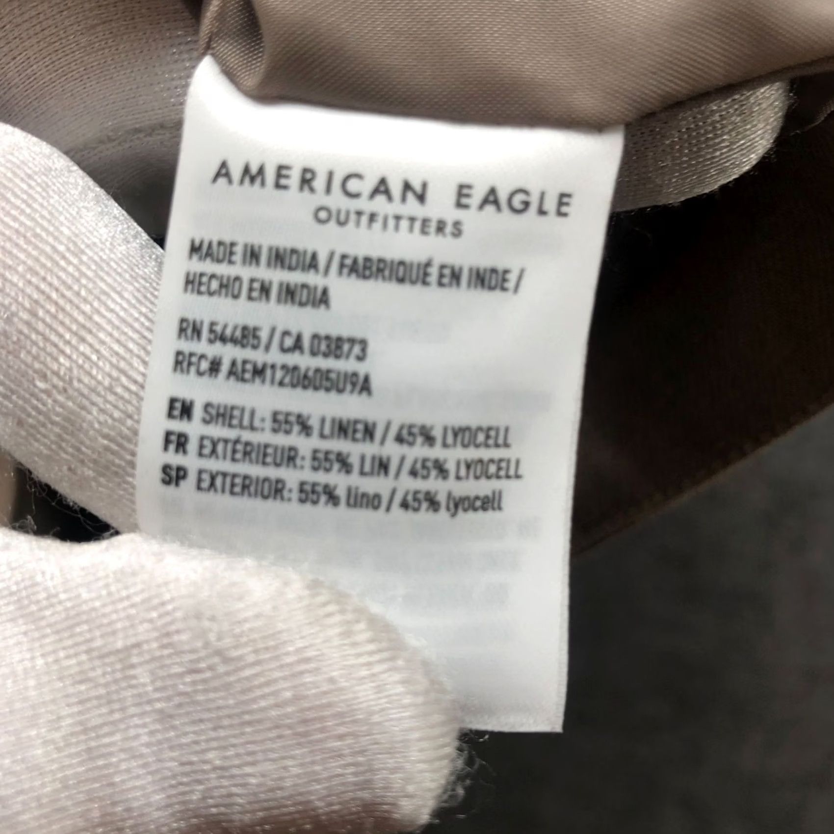 American Eagle Outfitters VINTAGE American Eagle Outfitters Linen Blend Vest Waistcoat Womens XS Tan Button Front V-Neck Size XS / US 0-2 / IT 36-38 - 8 Thumbnail