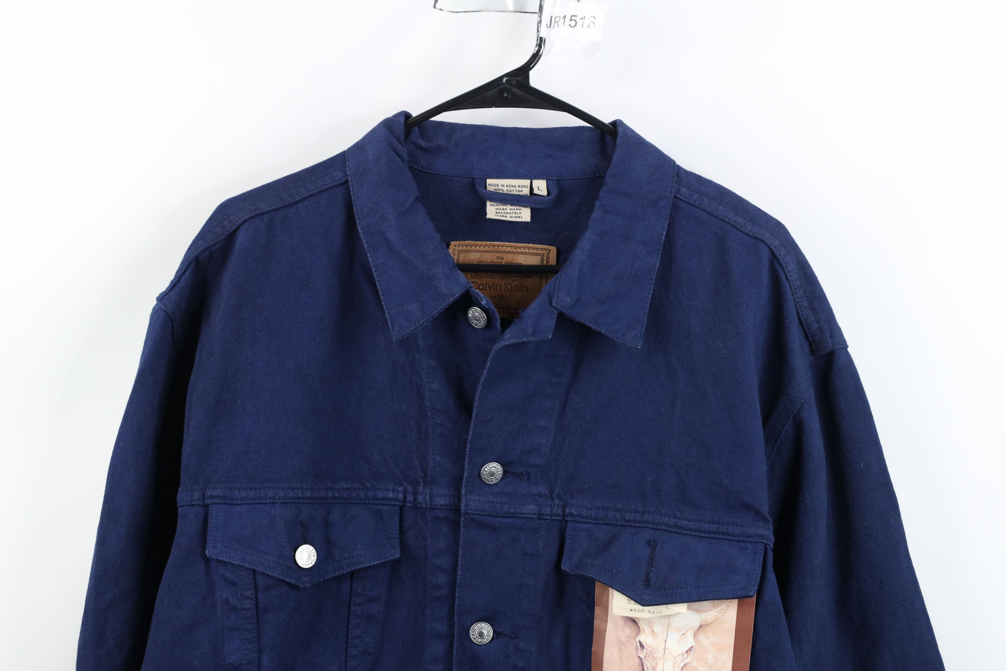 Calvin Klein Deadstock Vintage 90s Calvin Klein Jacket Navy Blue USA Size US L / EU 52-54 / 3 - 2 Thumbnail