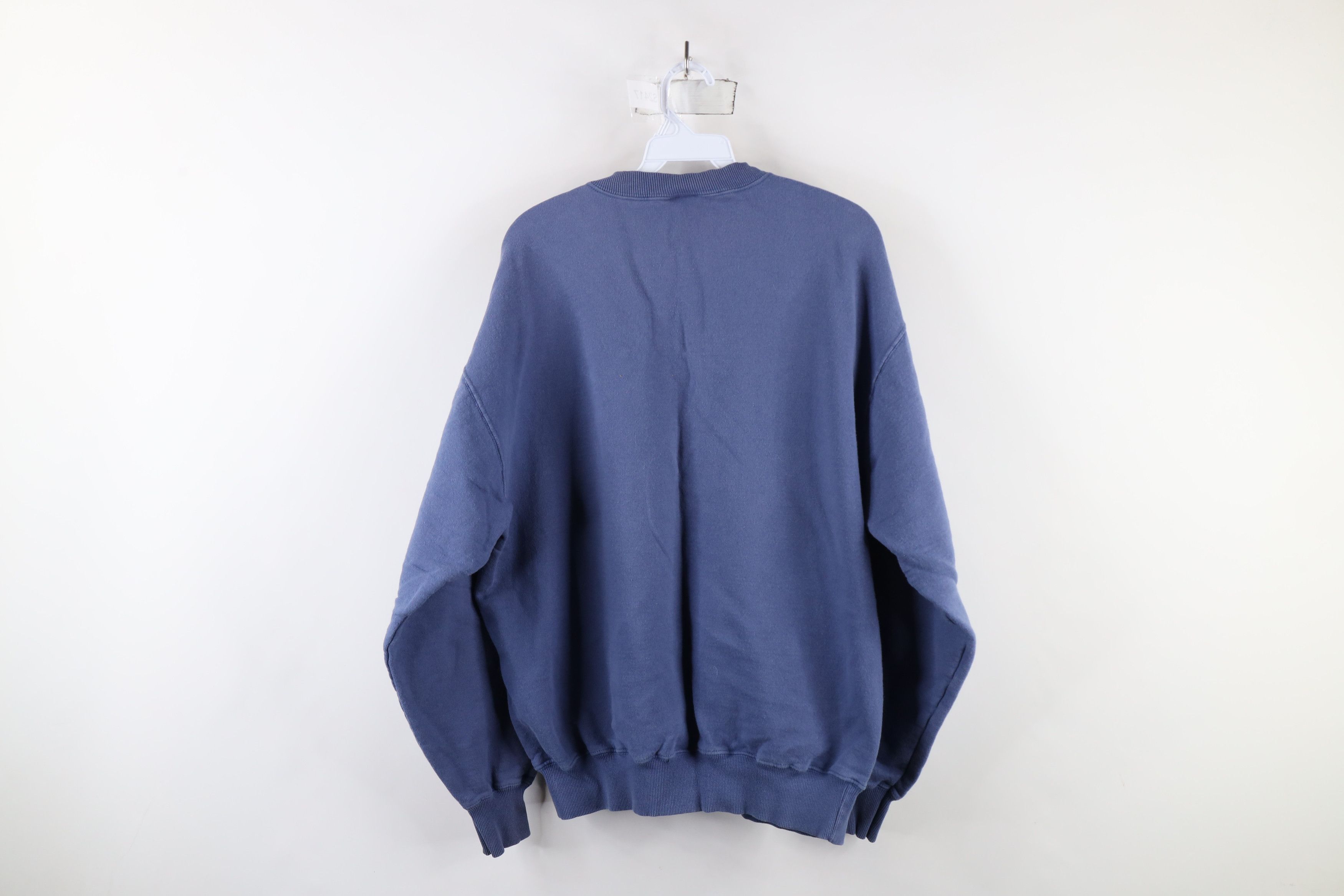 Vintage Vintage 90s Streetwear Blank Crewneck Sweatshirt Periwinkle Size US L / EU 52-54 / 3 - 9 Thumbnail