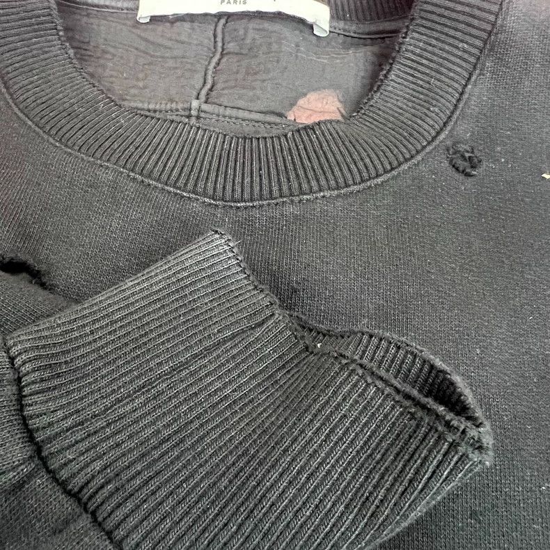 Givenchy Givenchy Black Large Destructive Logo Hoodie Size US XS / EU 42 / 0 - 4 Thumbnail