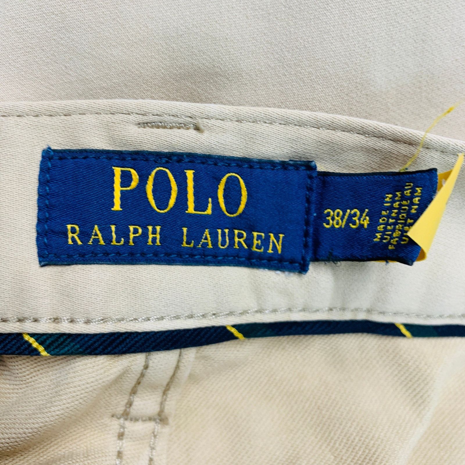 Polo Ralph Lauren Size 38 Beige Cotton Blend 5 Pockets Casual Pants Size US 38 / EU 54 - 11 Thumbnail
