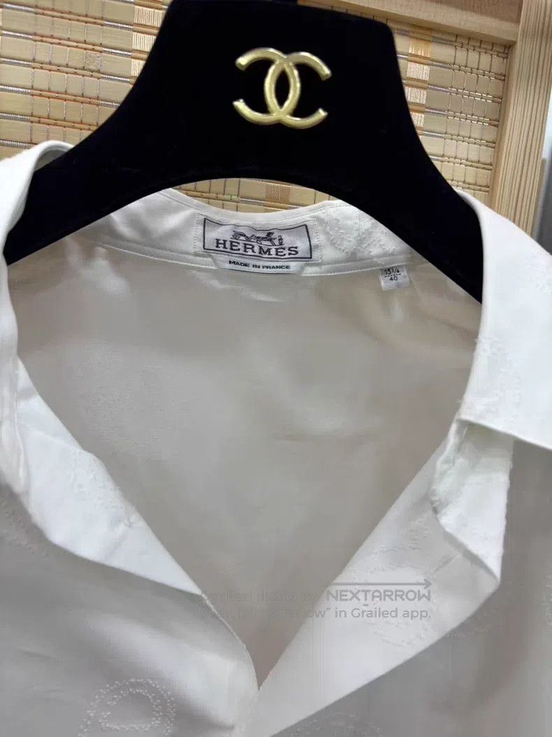 Hermes Hermes size 40 Pig Nose Full Print Embroidered Logo Shirt S Size US L / EU 52-54 / 3 - 4 Thumbnail