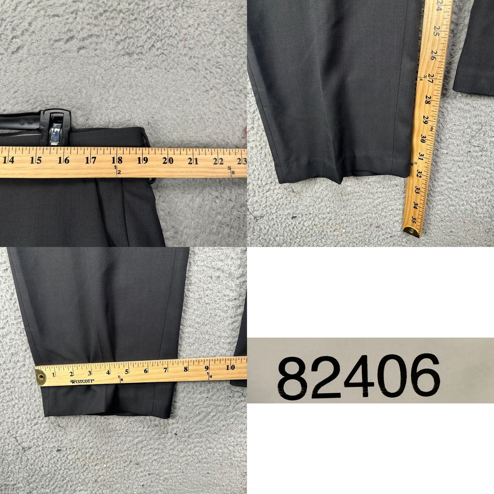 Haggar VINTAGE? Haggar H26 Pants Dress Men 38X30 Black Straight Fit Flat Front Wrinkle Free NEW Size US 38 / EU 54 - 8 Thumbnail