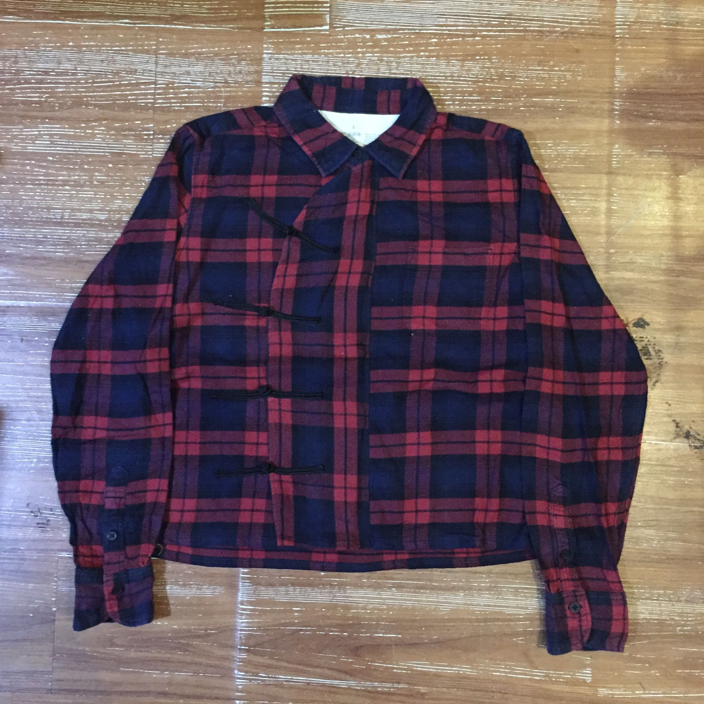 Muji Muji Chinese Cheongsam Boxy Shirt Flannel Reworked Size US L / EU 52-54 / 3 - 2 Thumbnail