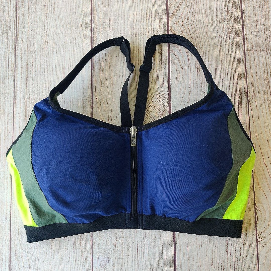 Victoria's Secret Knockout colorblock front closure sports bra 36D Size ONE SIZE - 6 Thumbnail