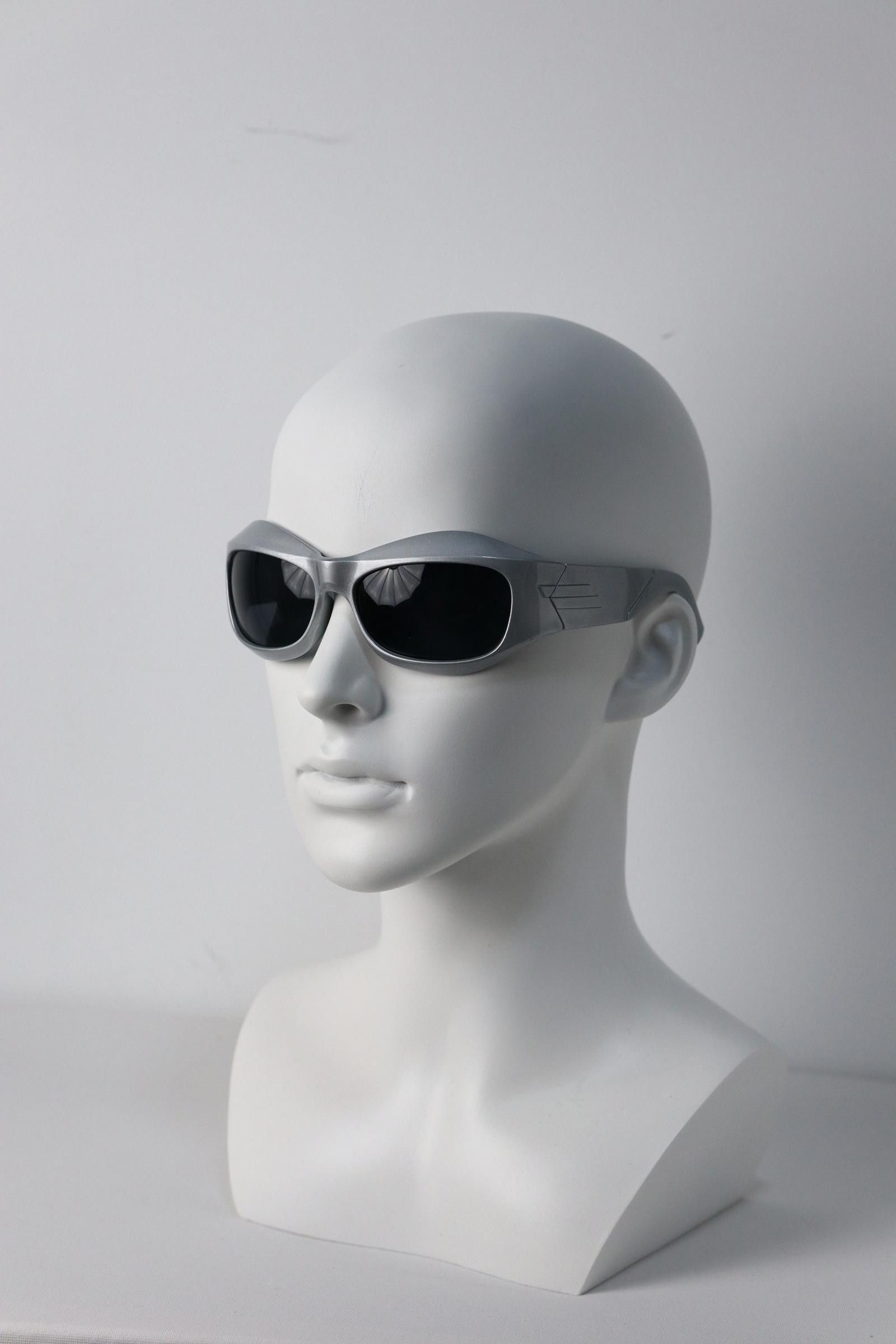 Other Y2k Avant Garde Futuristic Silver Black Sunglasses Unisex OS Size ONE SIZE - 1 Thumbnail