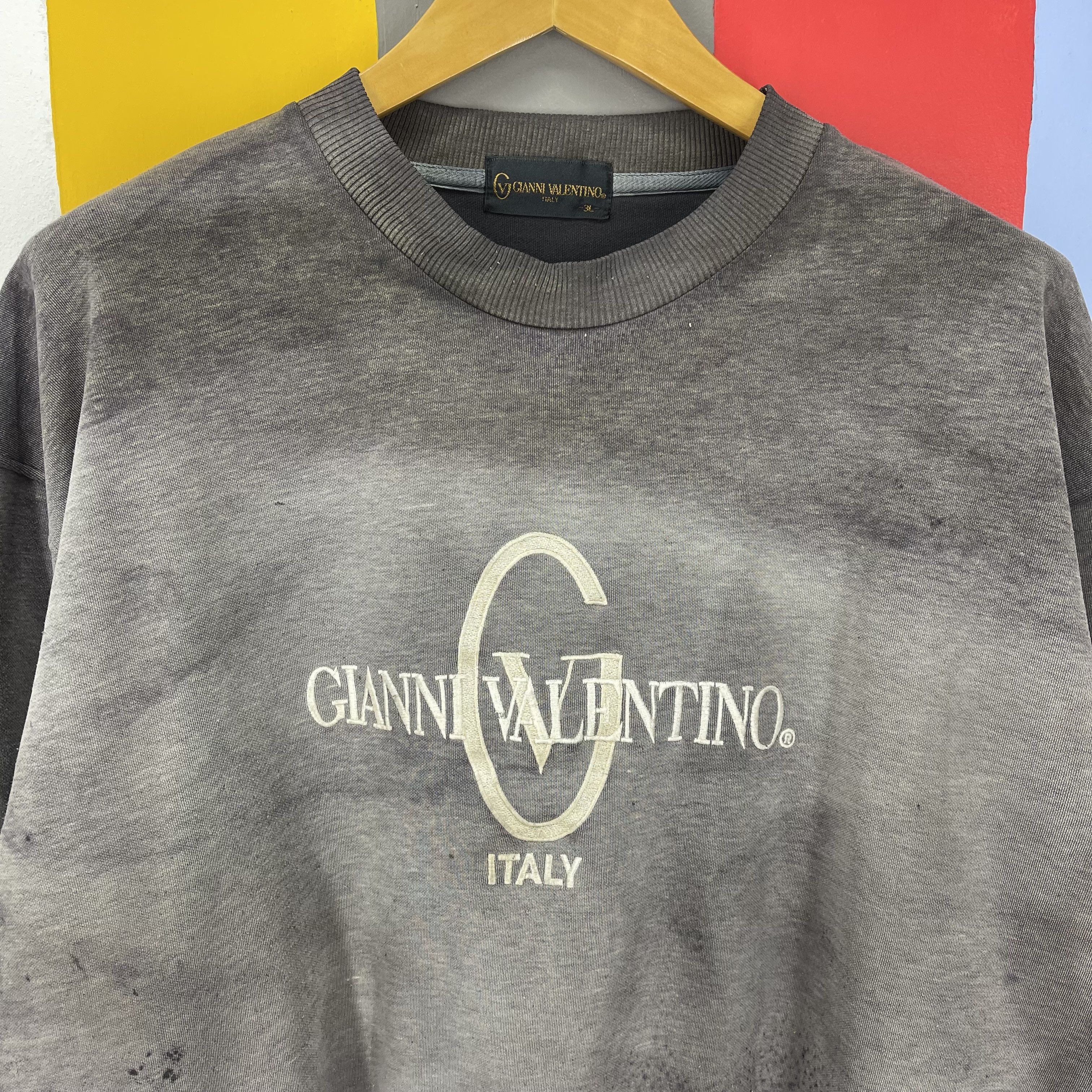 Gianni Valentino Thrashed GIANNI VALENTINO Crew Neck Sweatshirt #1720/06 Size US XL / EU 56 / 4 - 2 Thumbnail