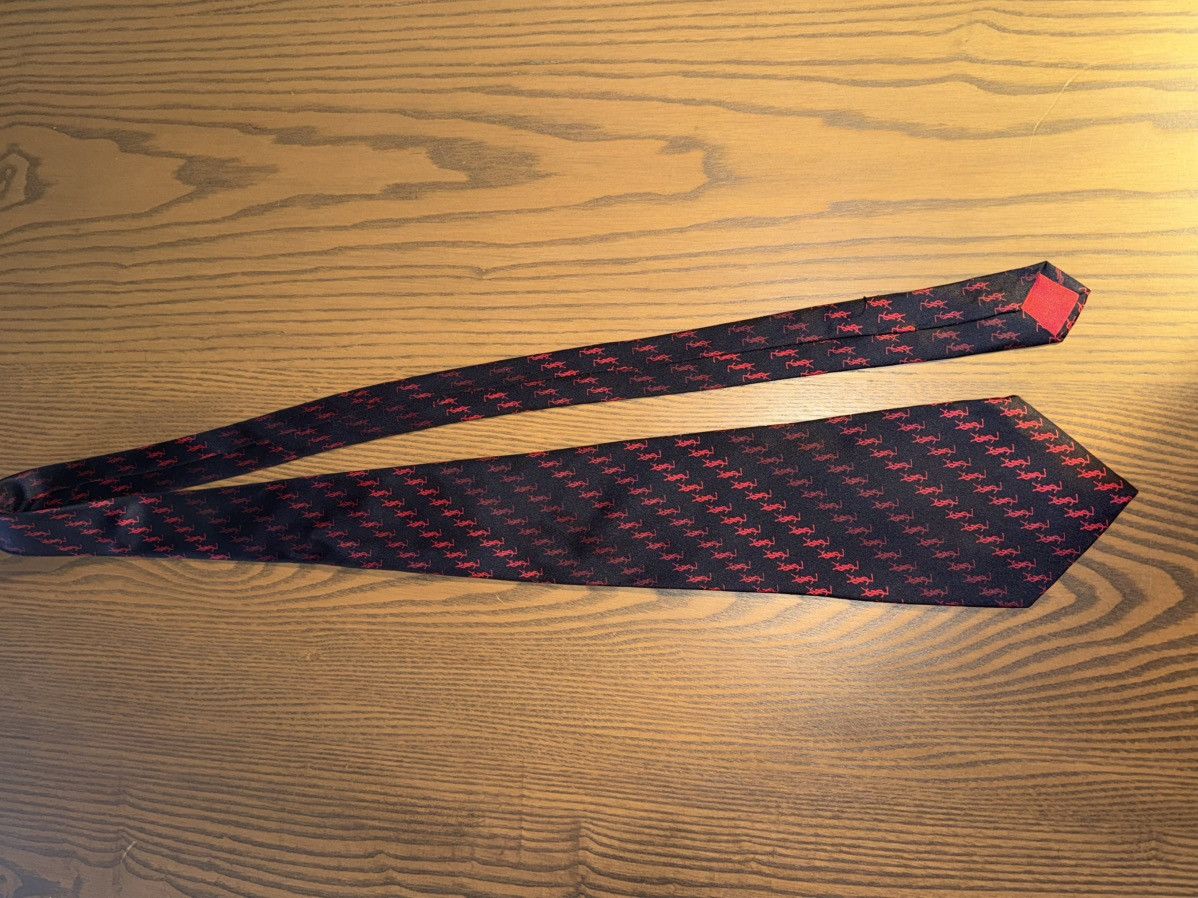 Yves Saint Laurent Yves Saint Laurent Vintage Monogram Pattern Tie Size ONE SIZE - 5 Thumbnail