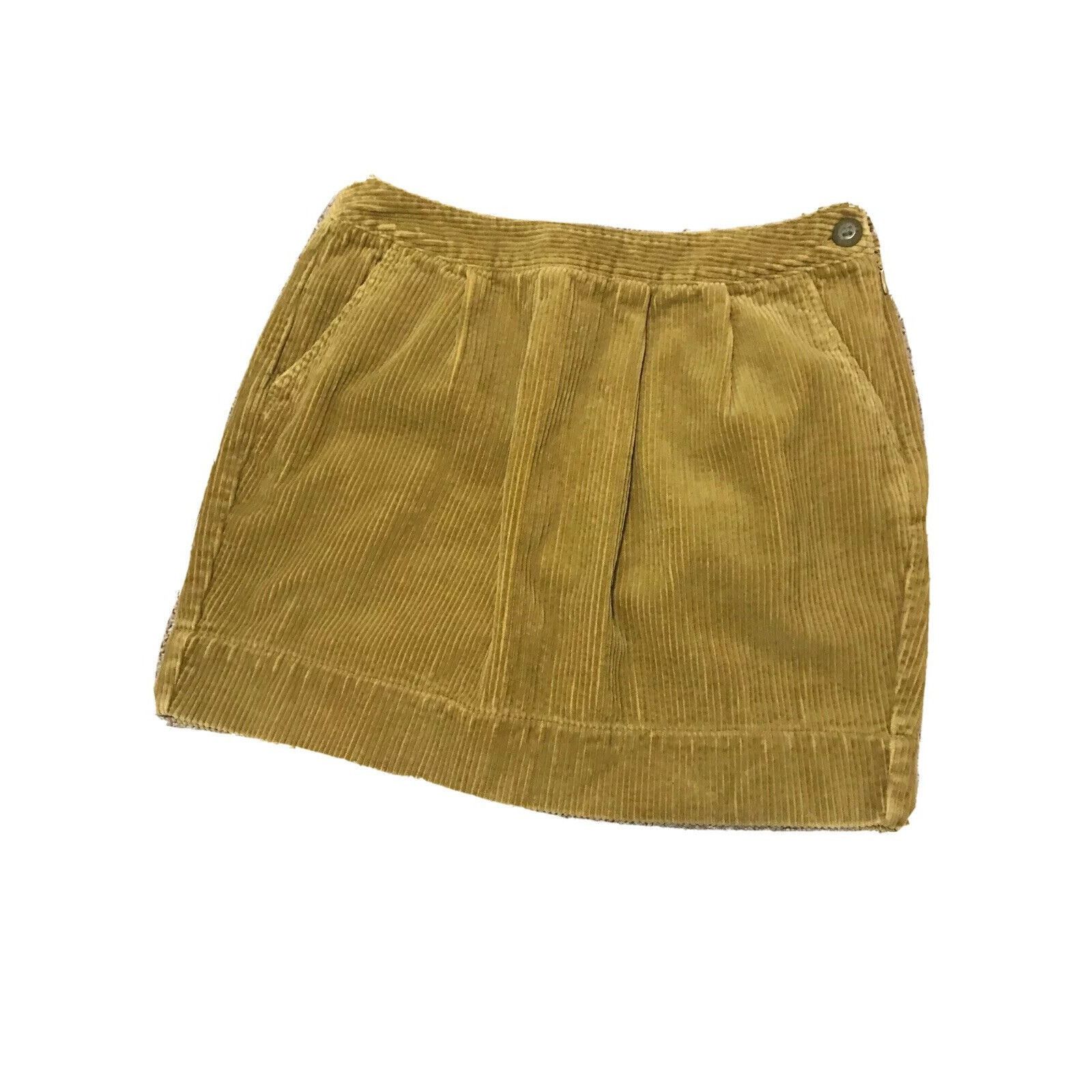 Old Navy Old Navy Juniors Yellow Brown Corduroy Mini Skirt Size 0 Ple Size 25" / US 0 / IT 36 - 1 Thumbnail