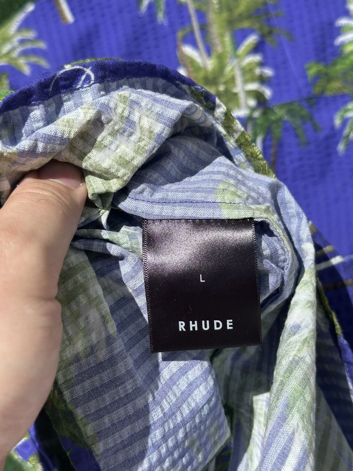 Rhude Rhude Sear Sucker Hawaiian Button Up Size US L / EU 52-54 / 3 - 5 Thumbnail