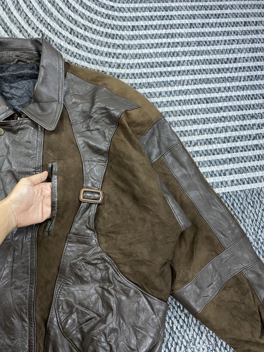 Japanese Brand Vintage Iwai Lambskin Zipper Leather Bomber Jacket Size US XL / EU 56 / 4 - 8 Thumbnail