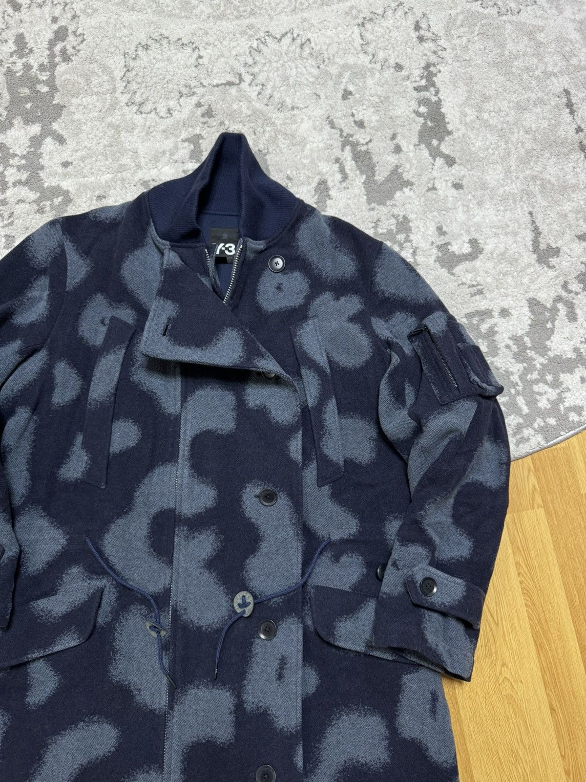 Adidas × Y-3 × Yohji Yamamoto Y-3 Yohji Yamamoto Sample Double-Breasted Wool Coat Leopard Size US M / EU 48-50 / 2 - 6 Thumbnail