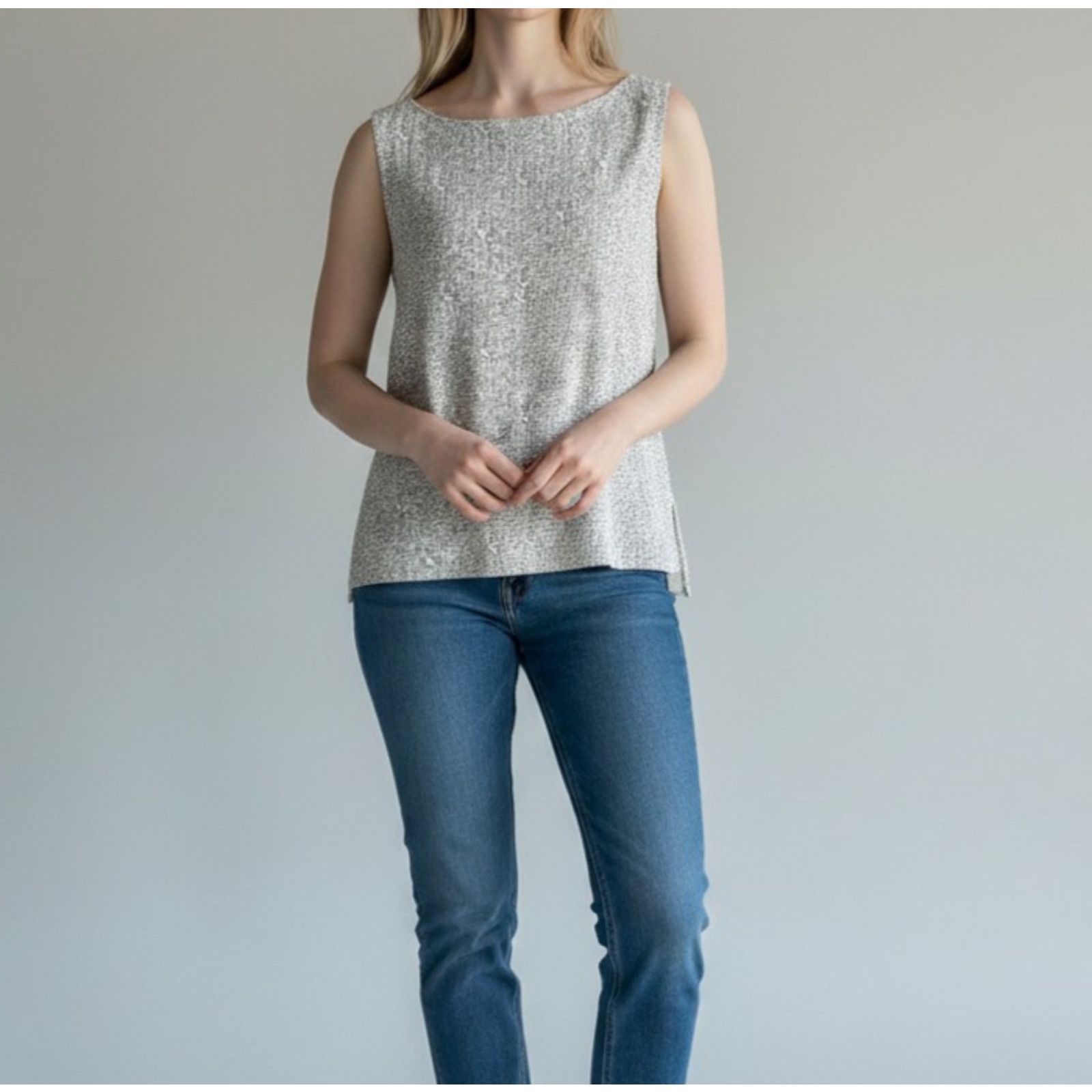 Eileen Fisher EILEEN FISHER Tencel Blend High Low Tunic Tank Top Size S Size S / US 4 / IT 40 - 1 Thumbnail