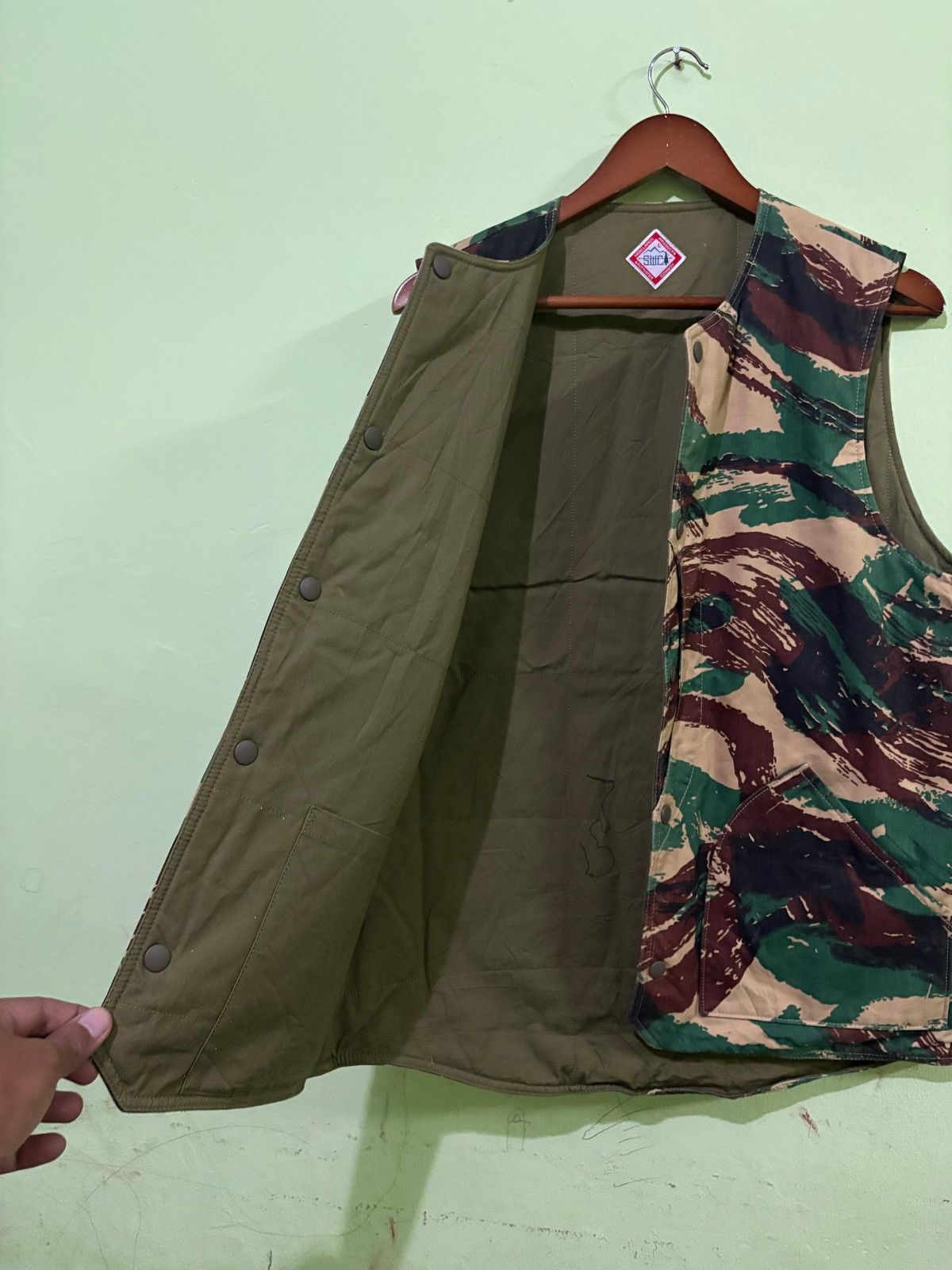 Japanese Brand VTG Japanese Brand Salt Water Cowboy Amry Vest Riversible Size US M / EU 48-50 / 2 - 6 Thumbnail