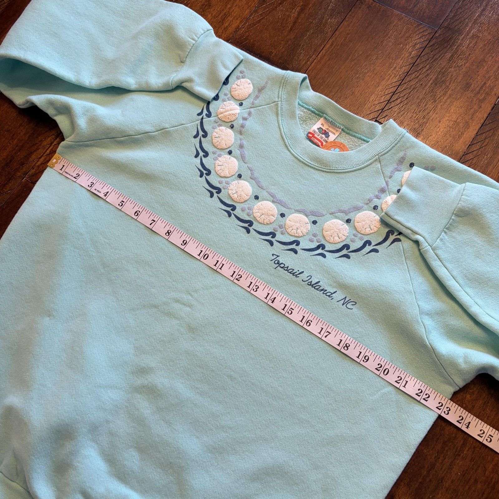 Fruit Of The Loom Vtg Fruit Of The Loom Sweatshirt XL Sand Dollar Topsail Isla Size XL / US 12-14 / IT 48-50 - 7 Thumbnail