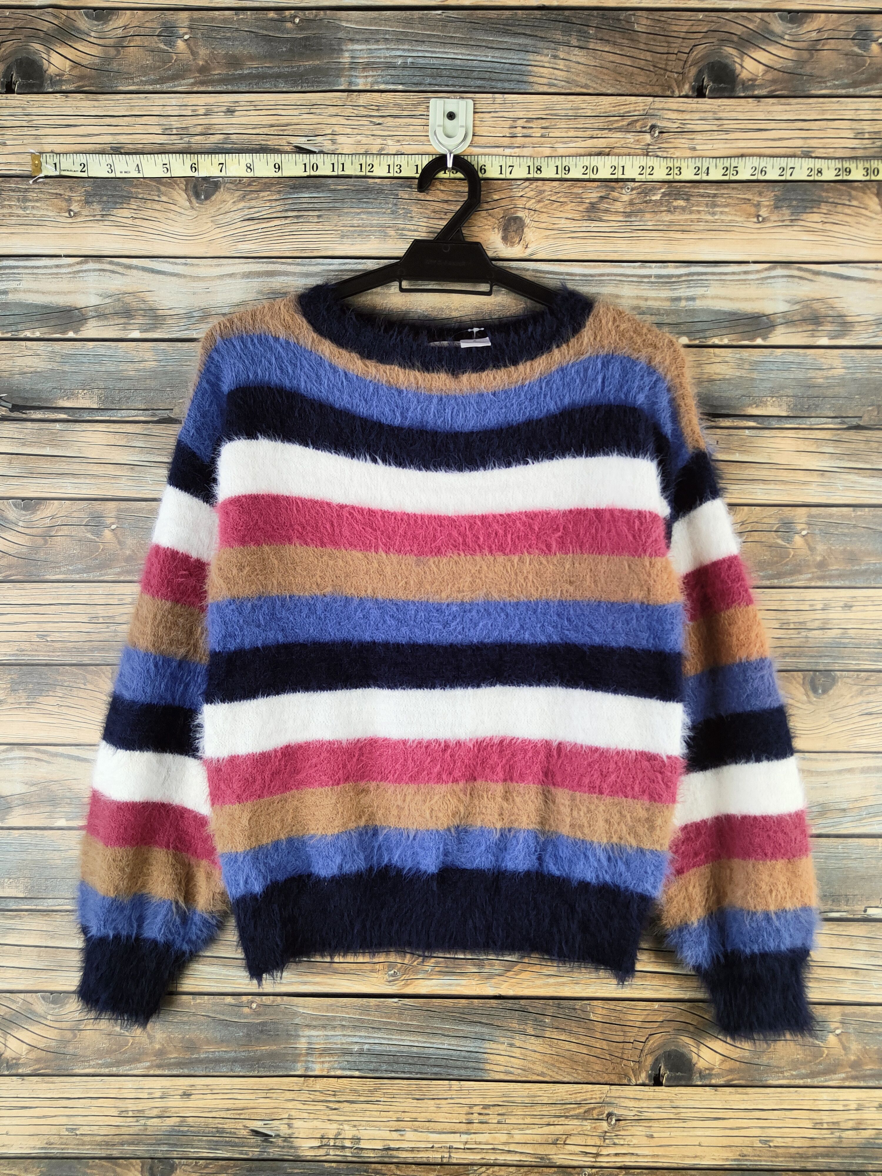 Japanese Brand DL Anap mimpi Mix color Fur Mohair Knitwear #46-990 Size M / US 6-8 / IT 42-44 - 1 Thumbnail