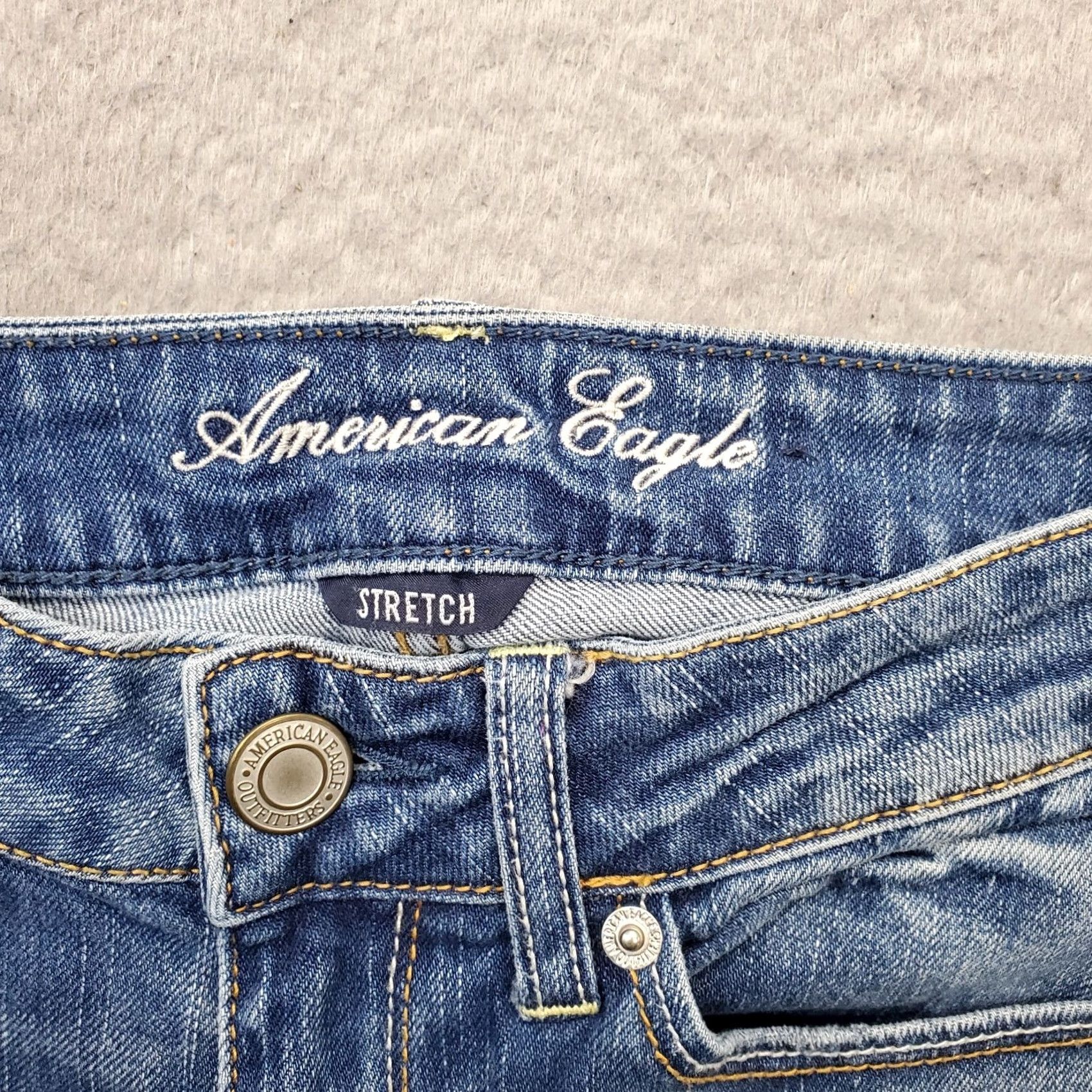 American Eagle Outfitters American Eagle Outfitters Skinny Jeans Womens 2 Blue Denim Stretch VINTAGE? Size 26" / US 2 / IT 38 - 7 Thumbnail