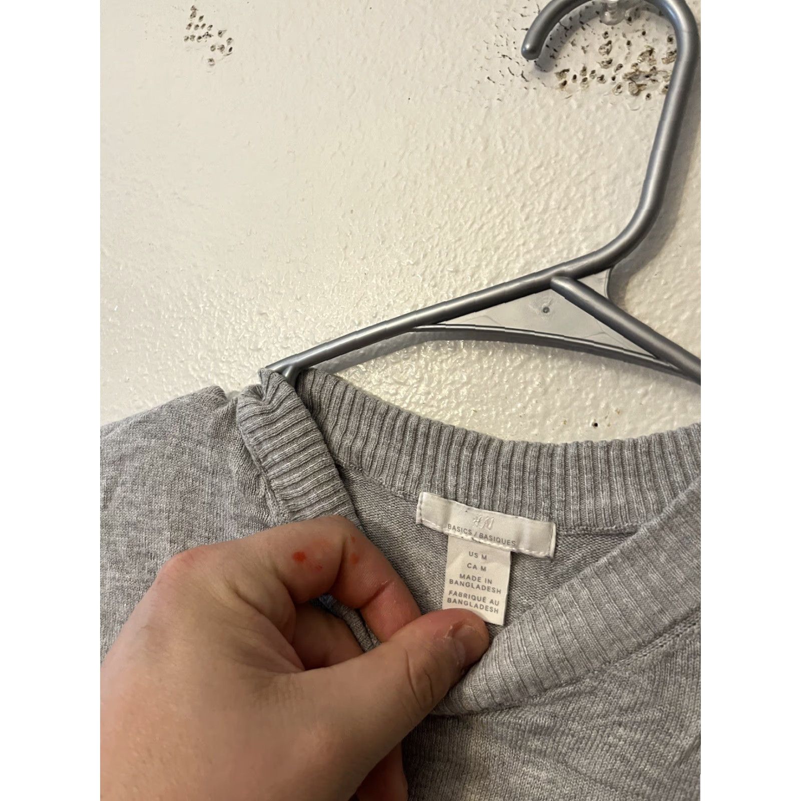 H&M H&M Women’s Knit Sweater Gray Basics Size M Pullover Knitted Cotton Long Sleeve Round Neck Women Size M / US 6-8 / IT 42-44 - 2 Thumbnail