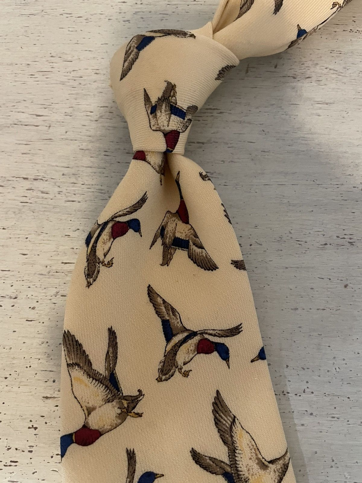 Paul Stuart Printed Wool Mallard Tie Size ONE SIZE - 3 Thumbnail