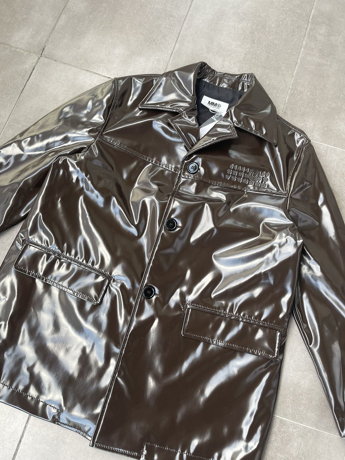 Maison Margiela !DS! SS23 Maison Margiela Faux Leather Brown Patent Jacket Size M / US 6-8 / IT 42-44 - 16 Thumbnail