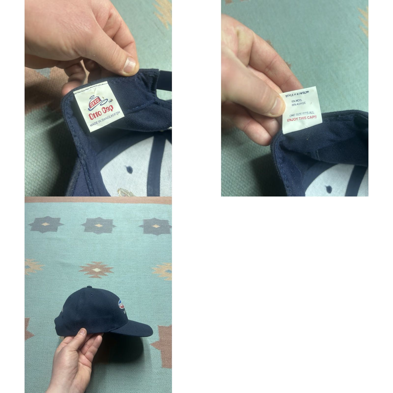 Vintage VINTAGE Unbranded SnapBack Hat Cap Adjustable Navy Blue Michigan the bean people farm Agri Sales Men Cap Hats Size ONE SIZE - 8 Thumbnail