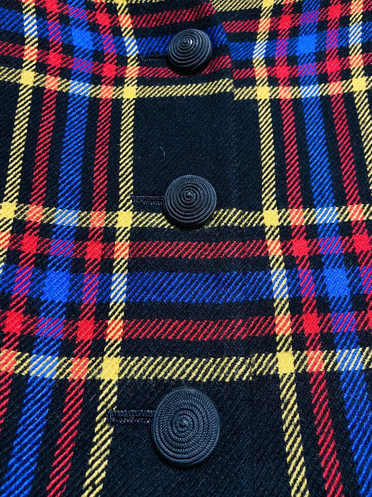 Balenciaga RARE 🔥🔥 Vintage 80s Balenciaga Tartan Check Wool Cape Jacket Size M / US 6-8 / IT 42-44 - 5 Thumbnail